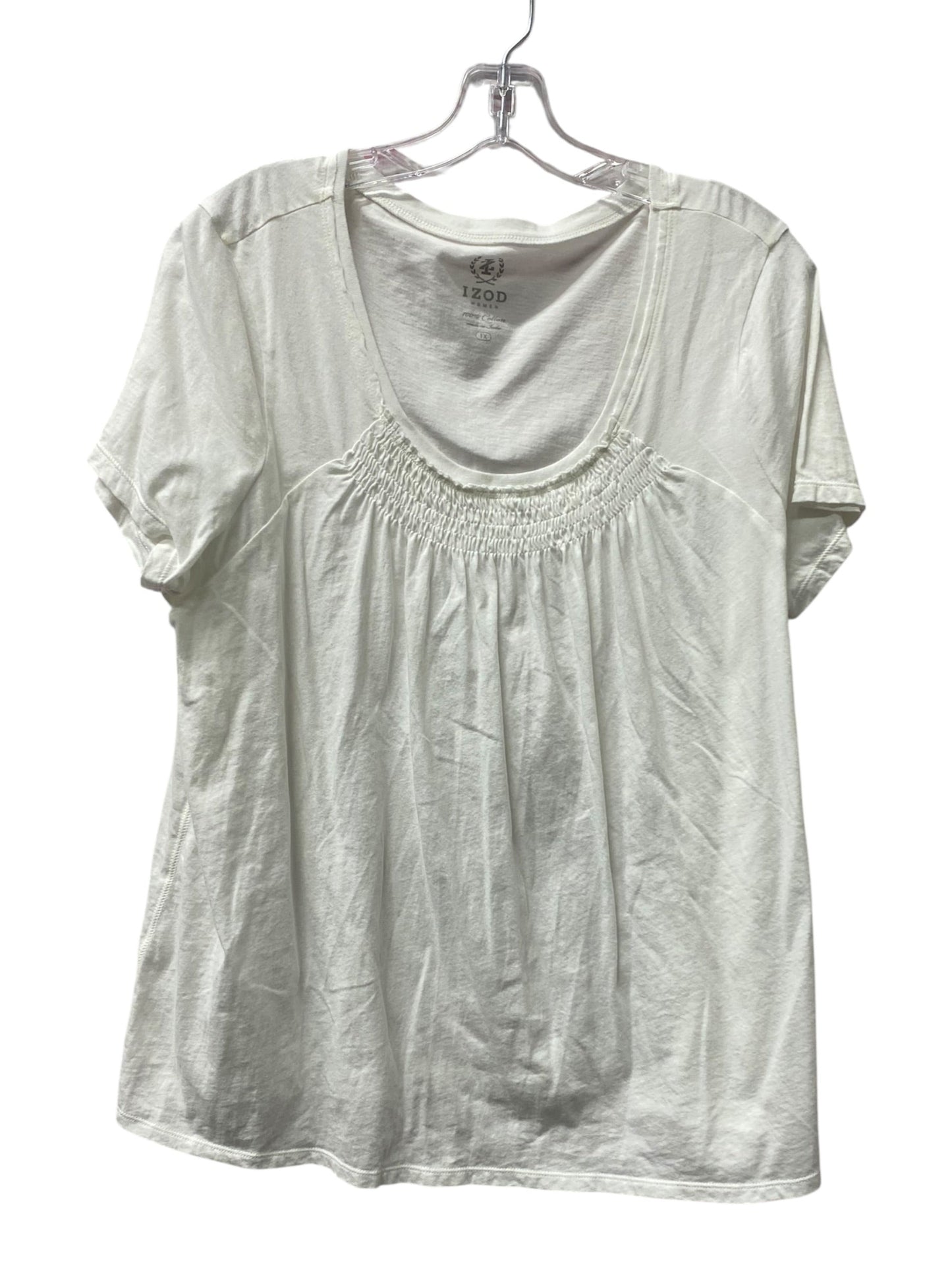Top Ss By Izod In White, Size:1X
