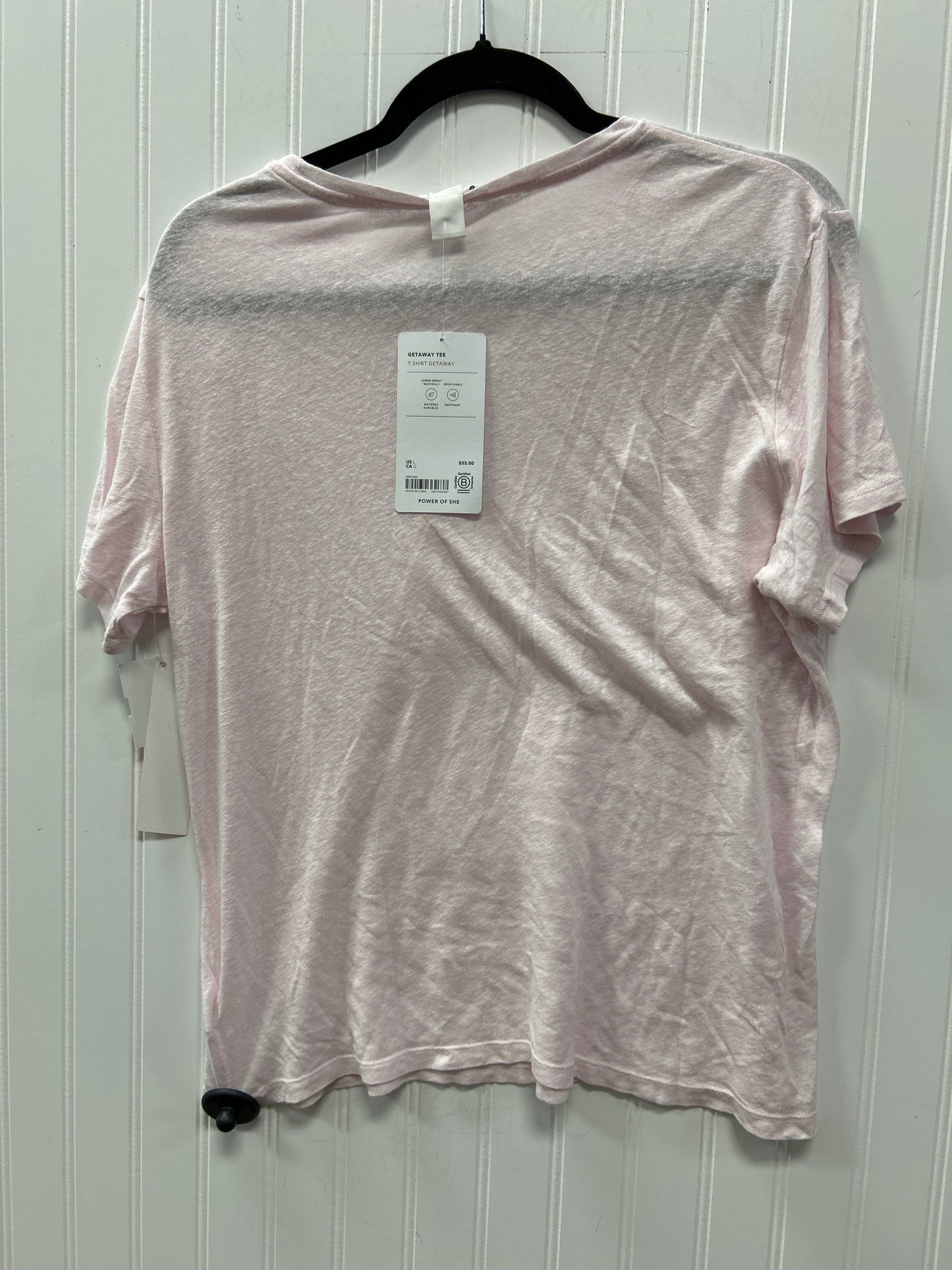 Athletic Top Ss By Athleta In Pink, Size:L