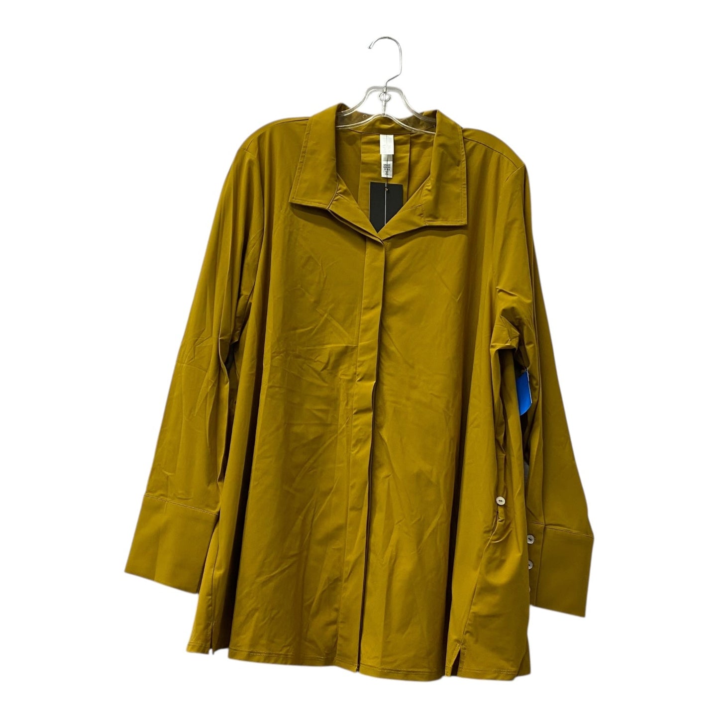 Blouse Ls In Yellow, Size:2X