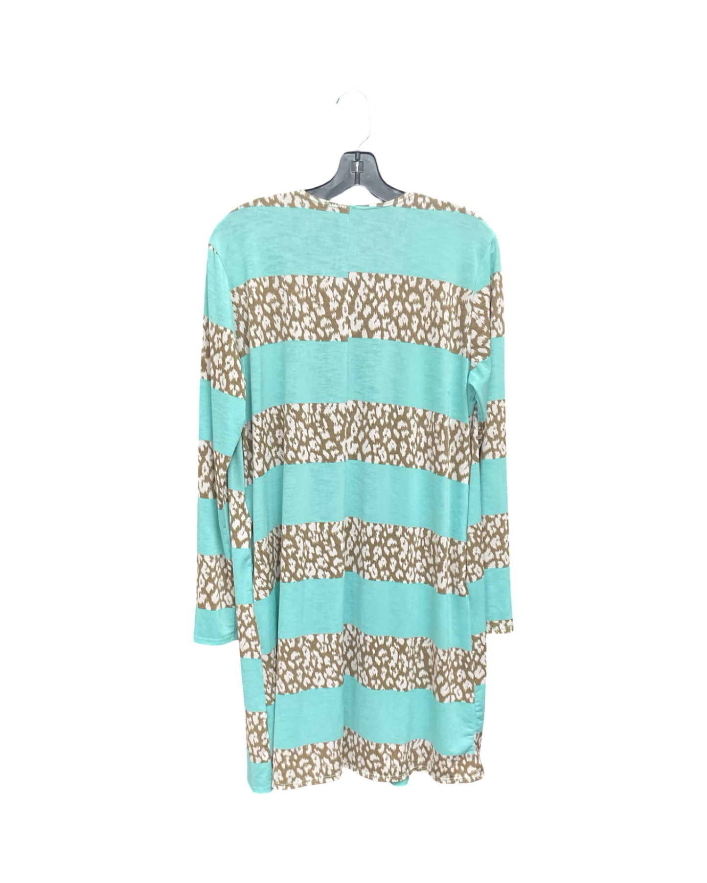 Cardigan By Honeyme In Green & Tan, Size:M
