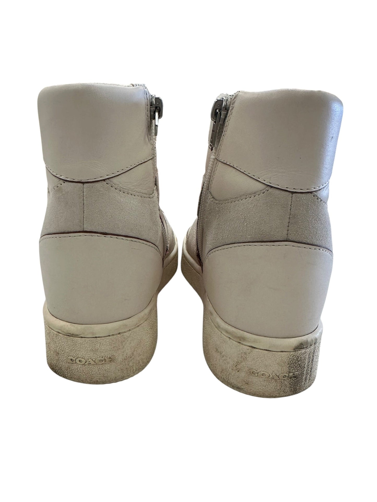 Shoes Designer By Coach In Cream & Pink, Size:5.5