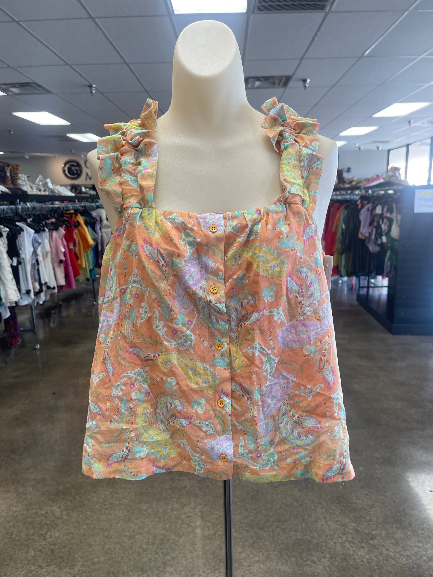 Top Sleeveless By Dear John In Orange, Size:M