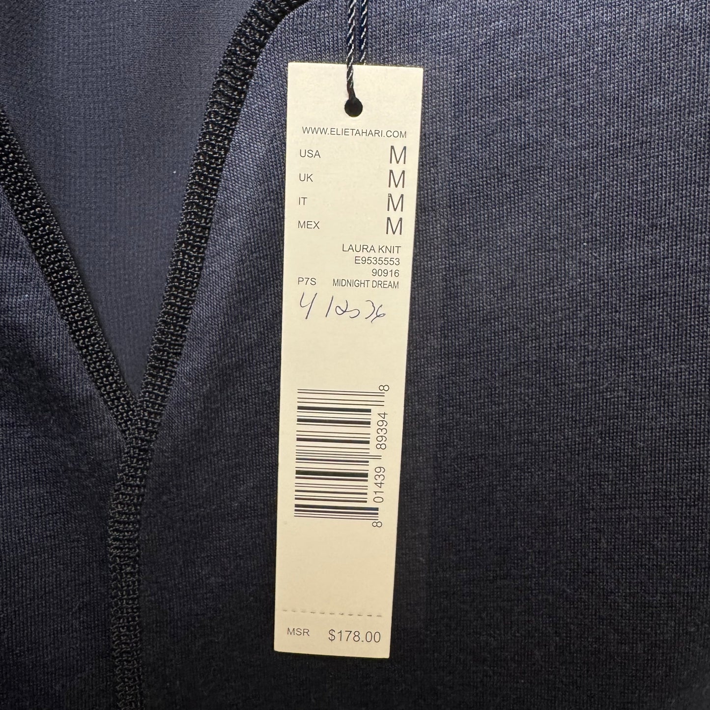 Top Short Sleeve By Elie Tahari In Navy, Size: M