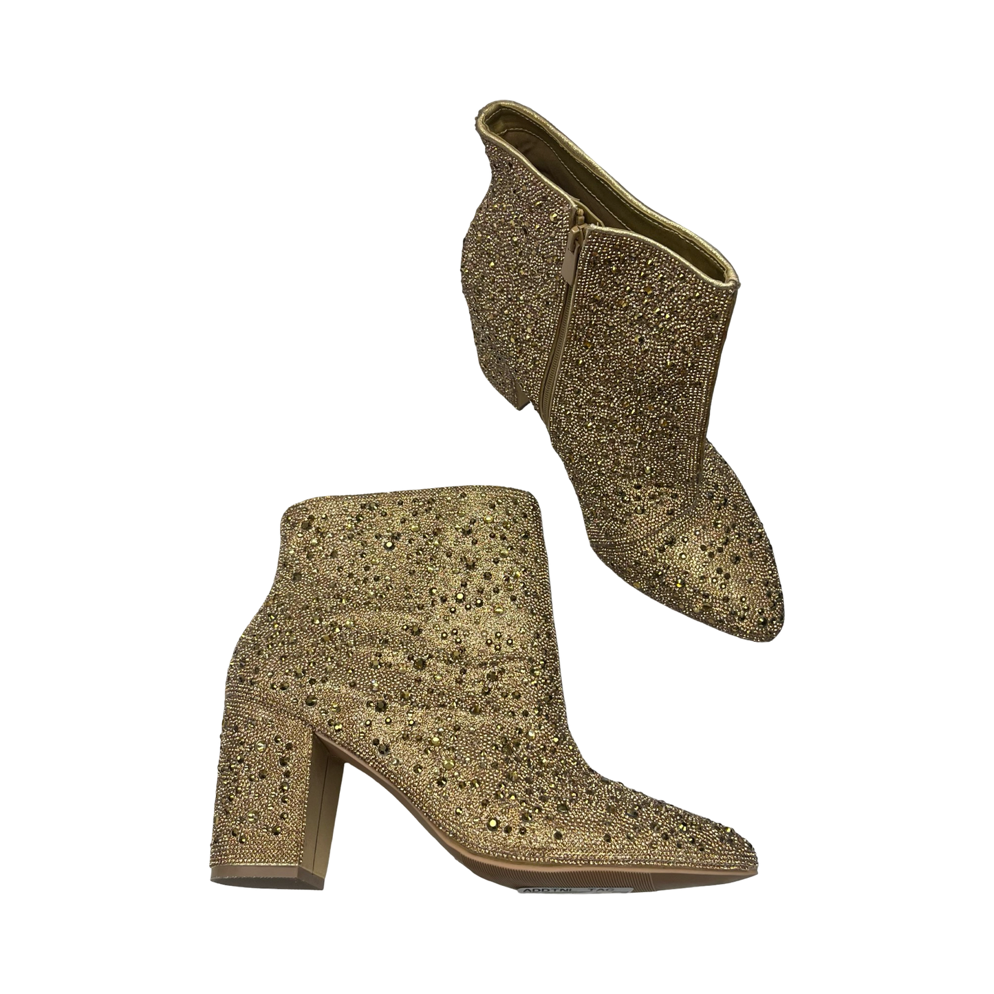 Boots Ankle Heels By Torrid In Gold, Size:12