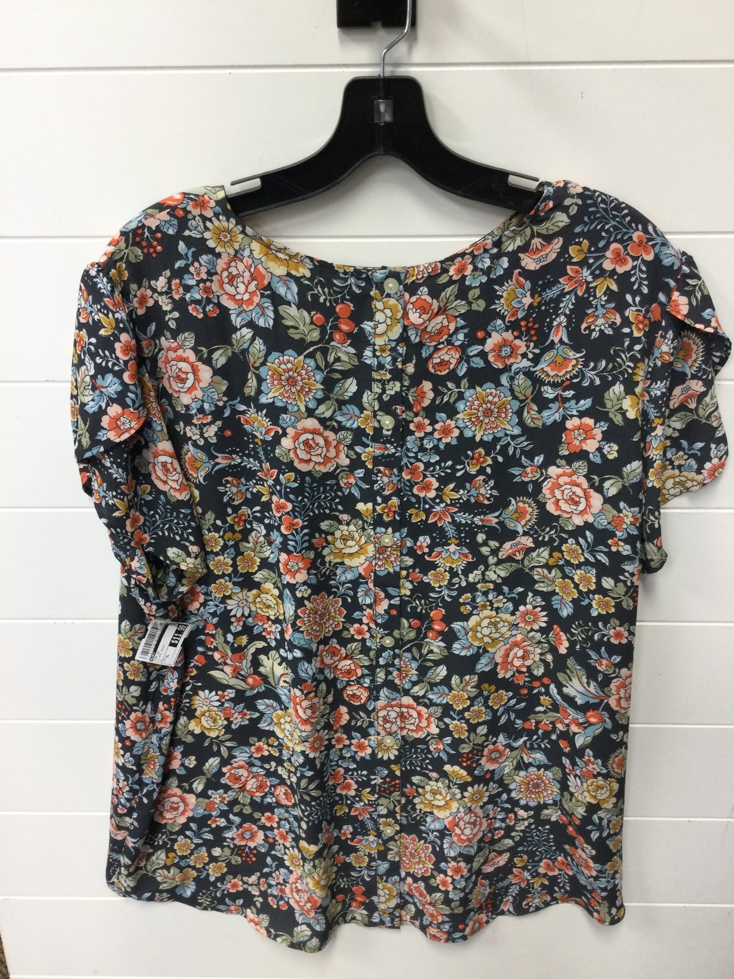 Top Ss By Loft In Floral Print, Size:Xl