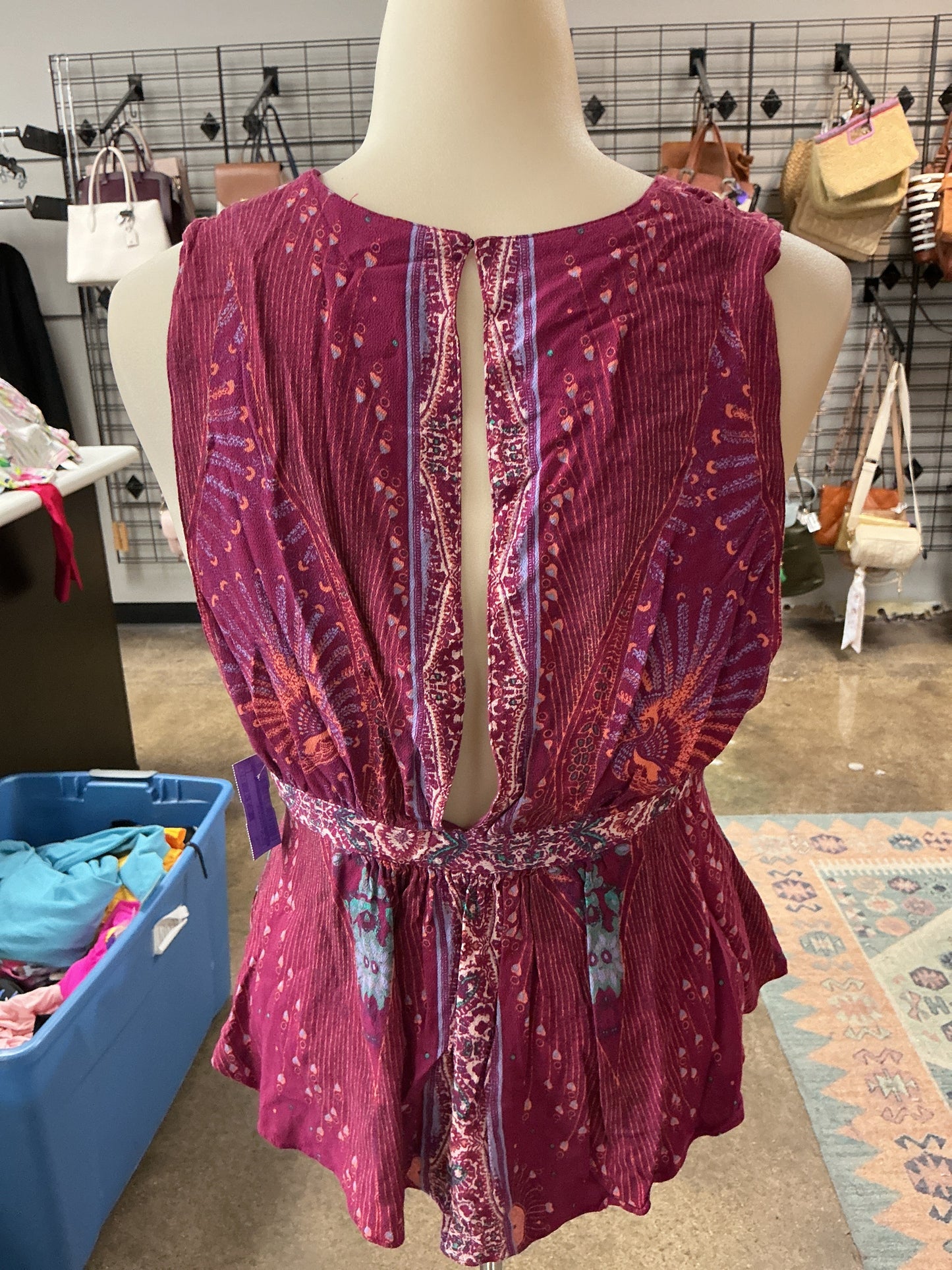 Top Sleeveless By Free People In Purple, Size:S