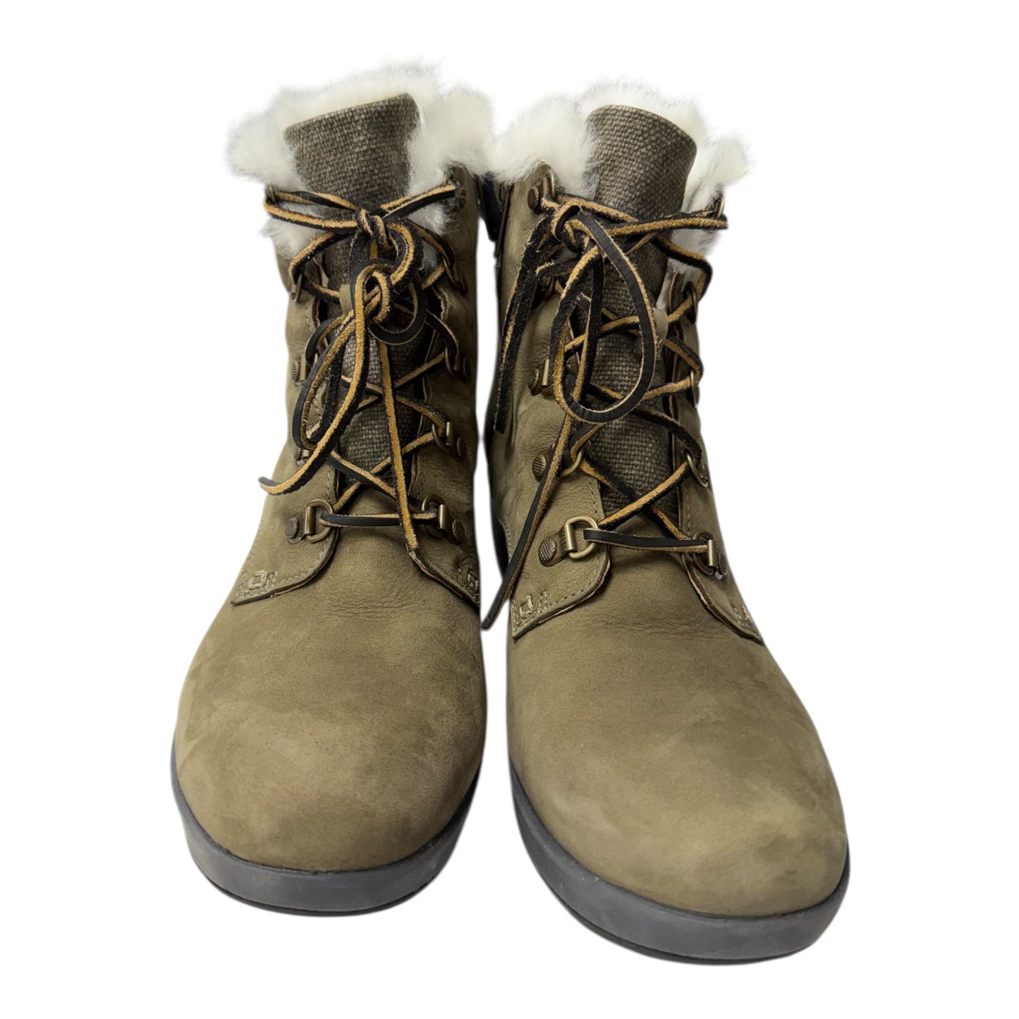 Boots Ankle Heels By Sperry In Green, Size:9.5