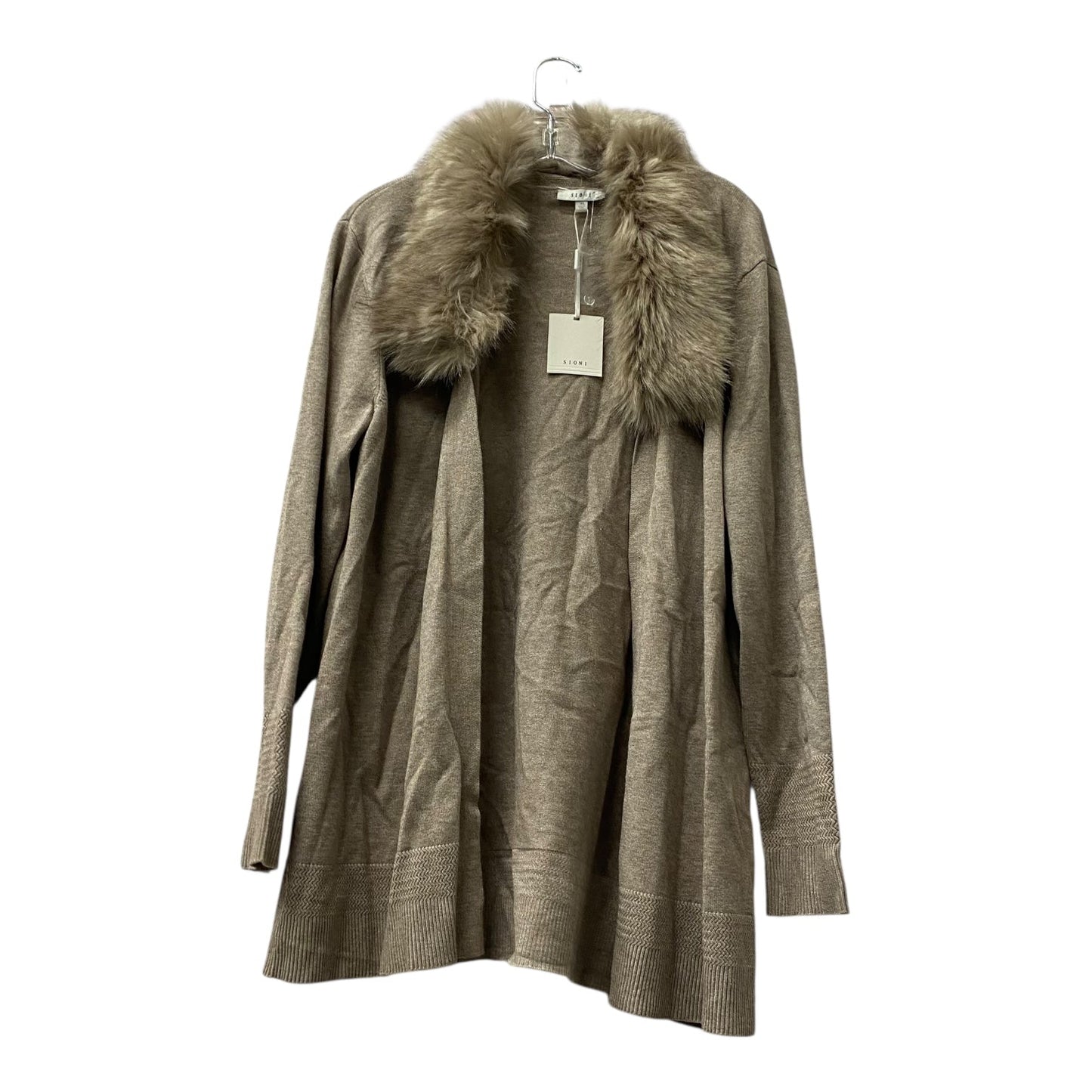 Cardigan By Sioni In Tan, Size:Xl
