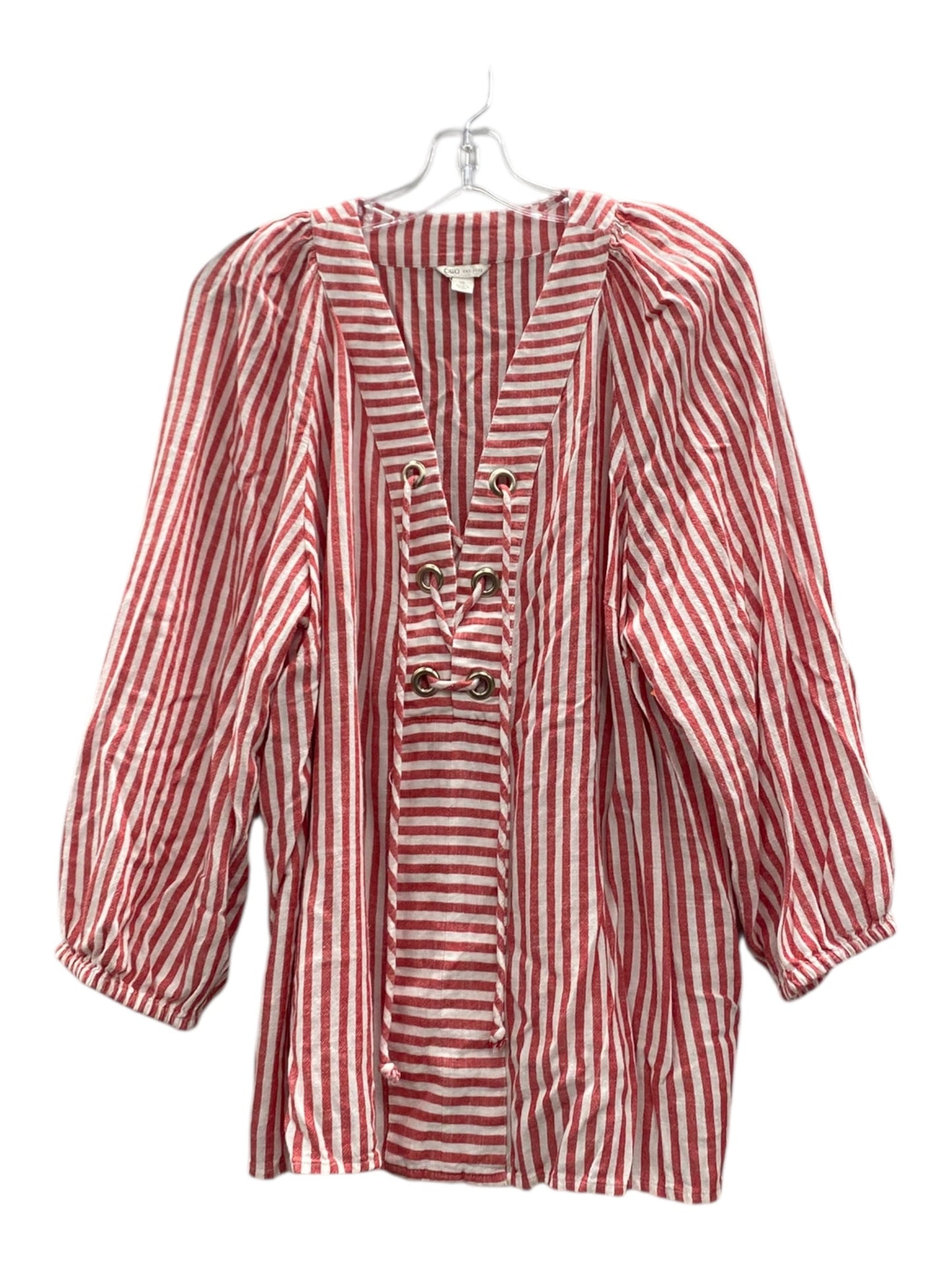 Top Ls By Cato In Red, Size:Xl