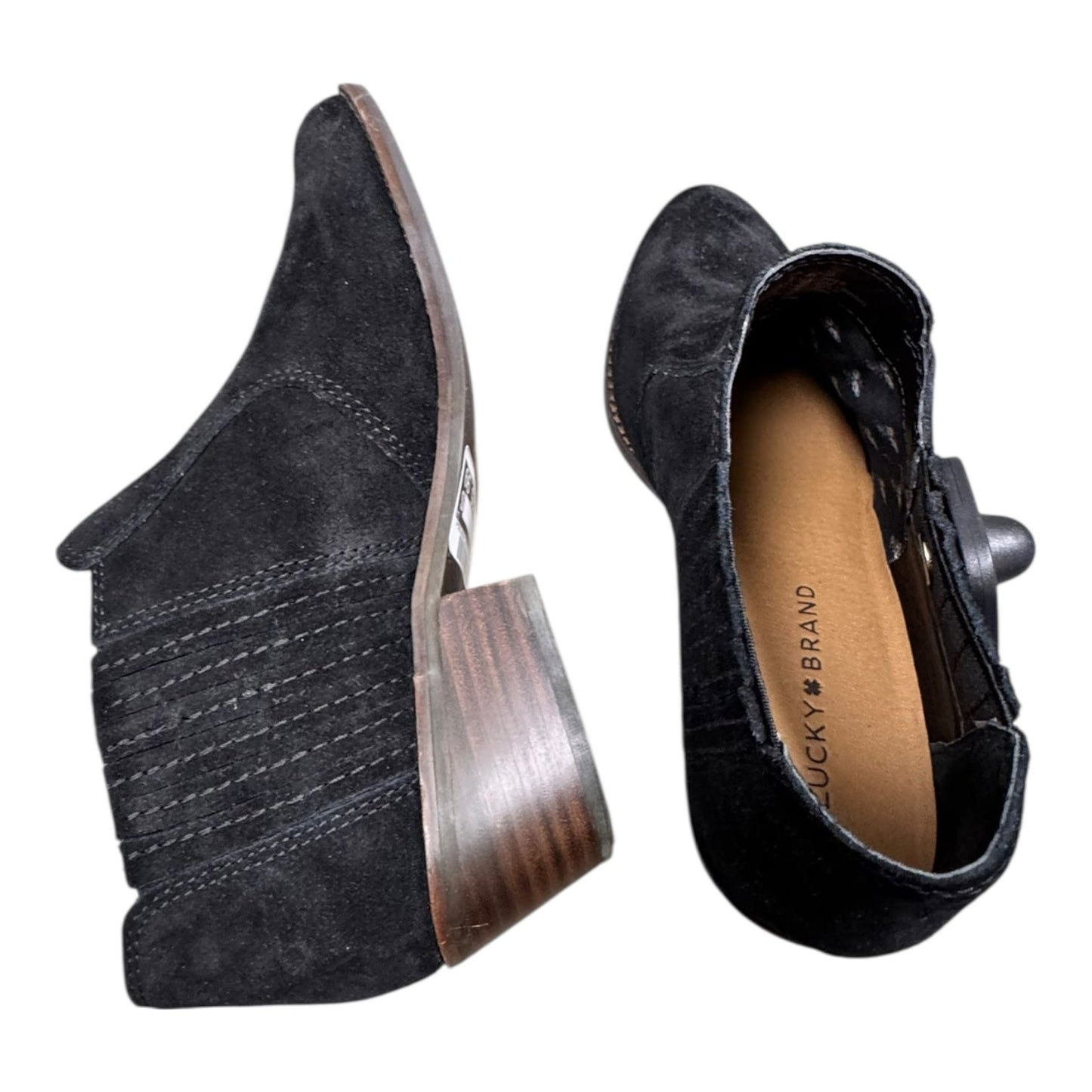 Boots Ankle Heels By Lucky Brand In Black, Size:8.5