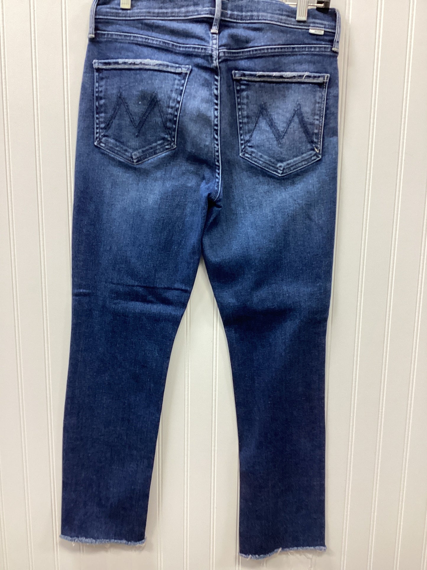 Jeans Straight By Mother In Blue Denim, Size:8