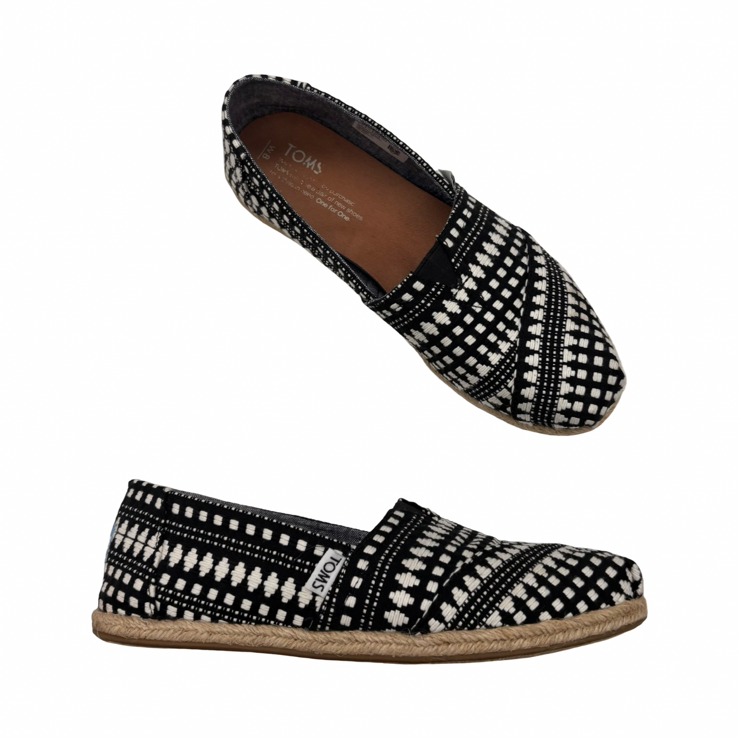 Shoes Flats By Toms In Black, Size:8.5