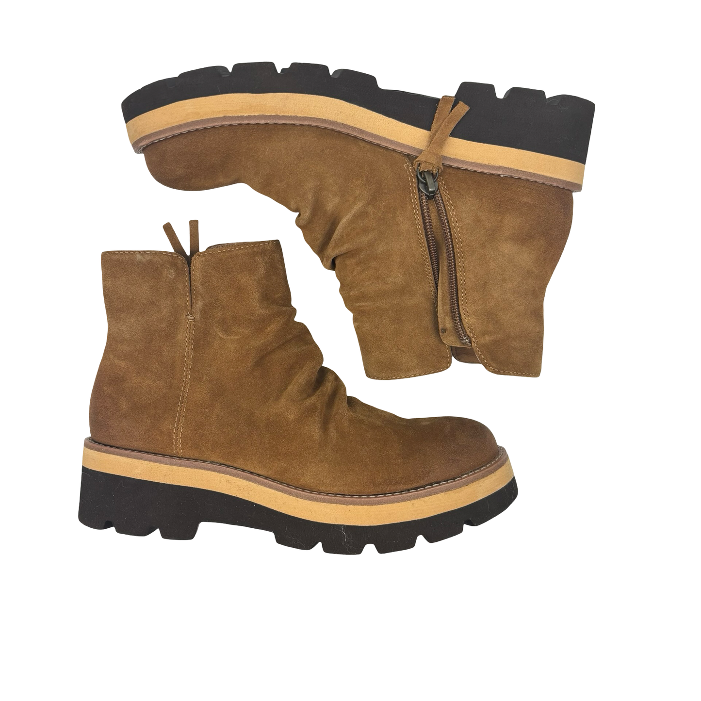 Boots Leather By Sofft In Brown, Size:6