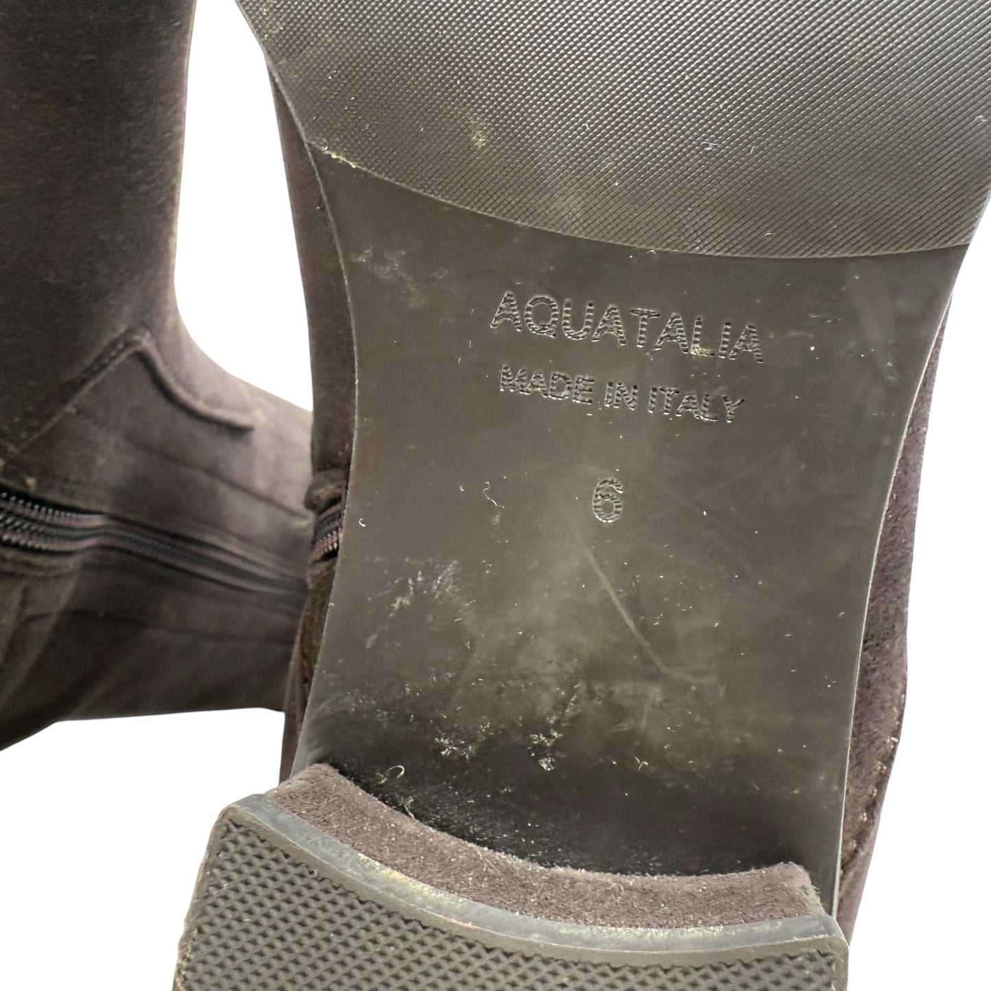 Knee High Suede Boots By Aquatalia In Espresso, Size: 6