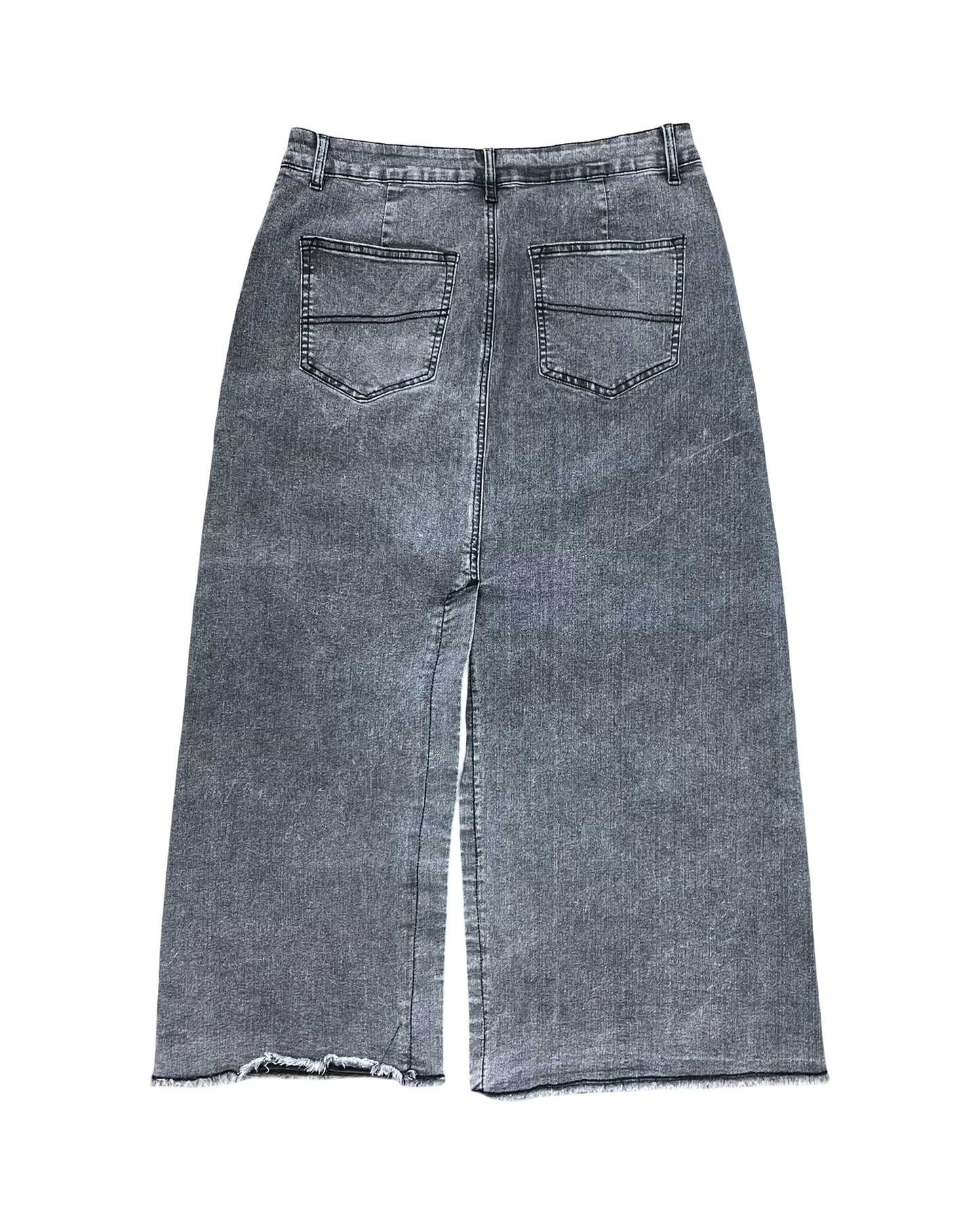 Skirt Midi By Clothes Mentor In Black Denim, Size:L