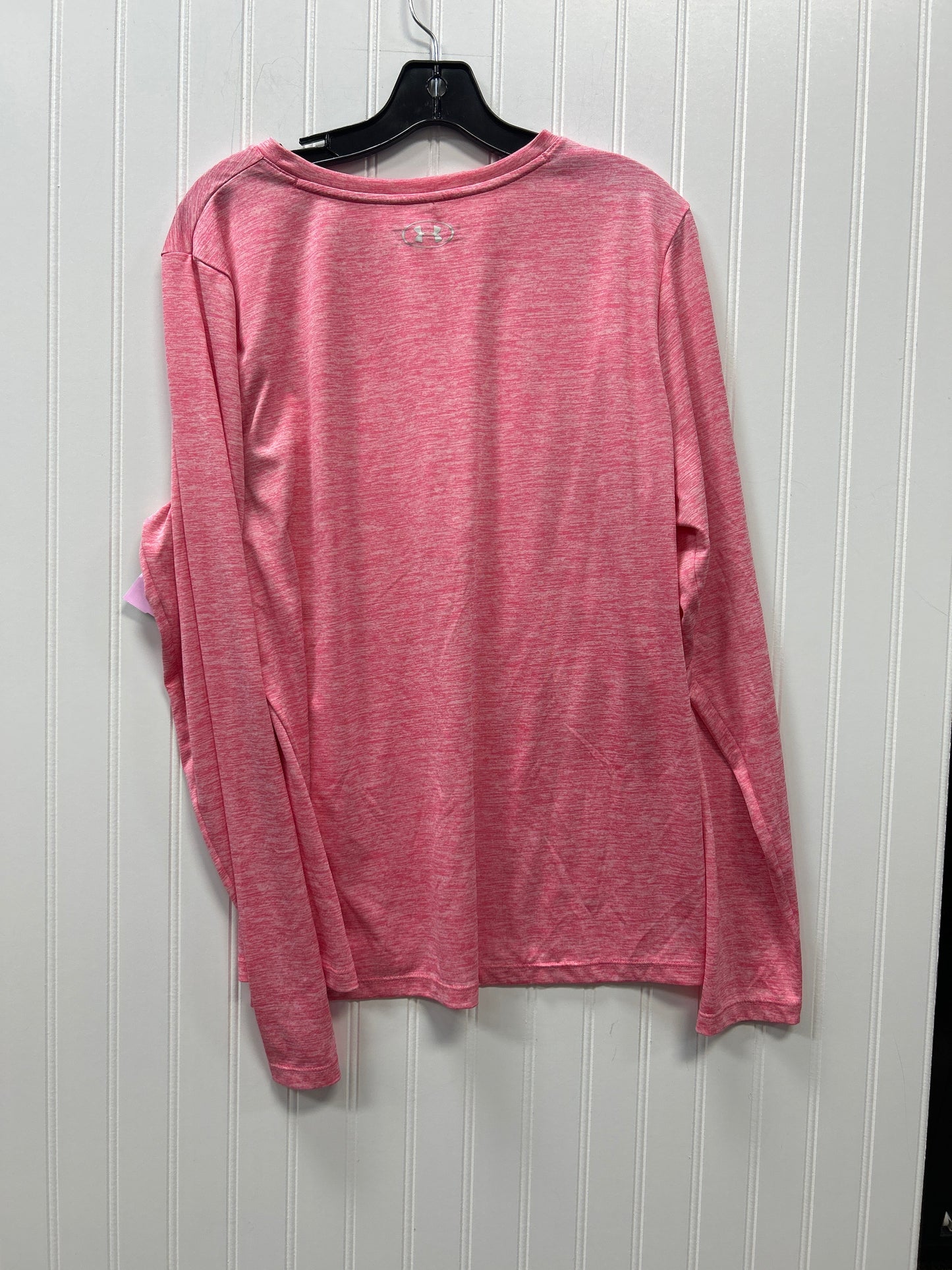 Athletic Top Ls Crewneck By Under Armour In Pink, Size:2X