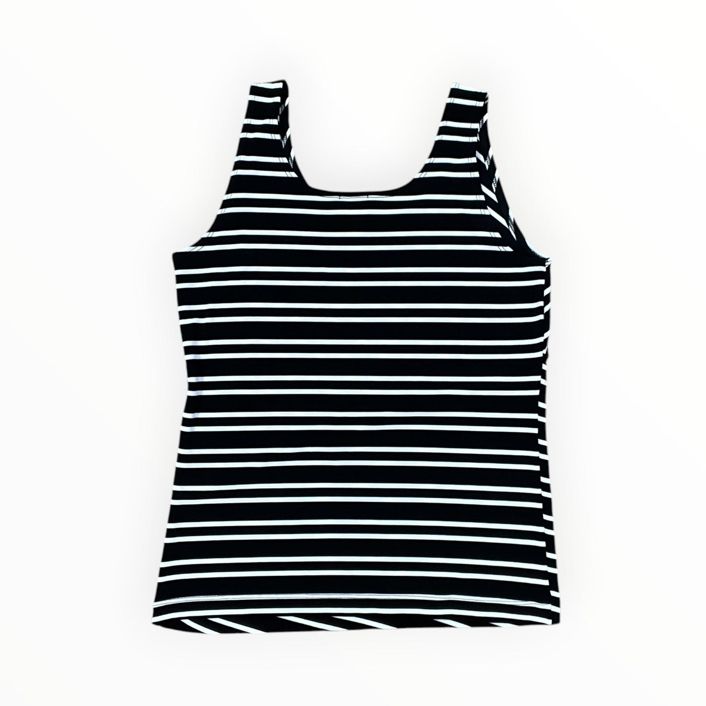 Top Sleeveless By Chicos In Black & White, Size:S