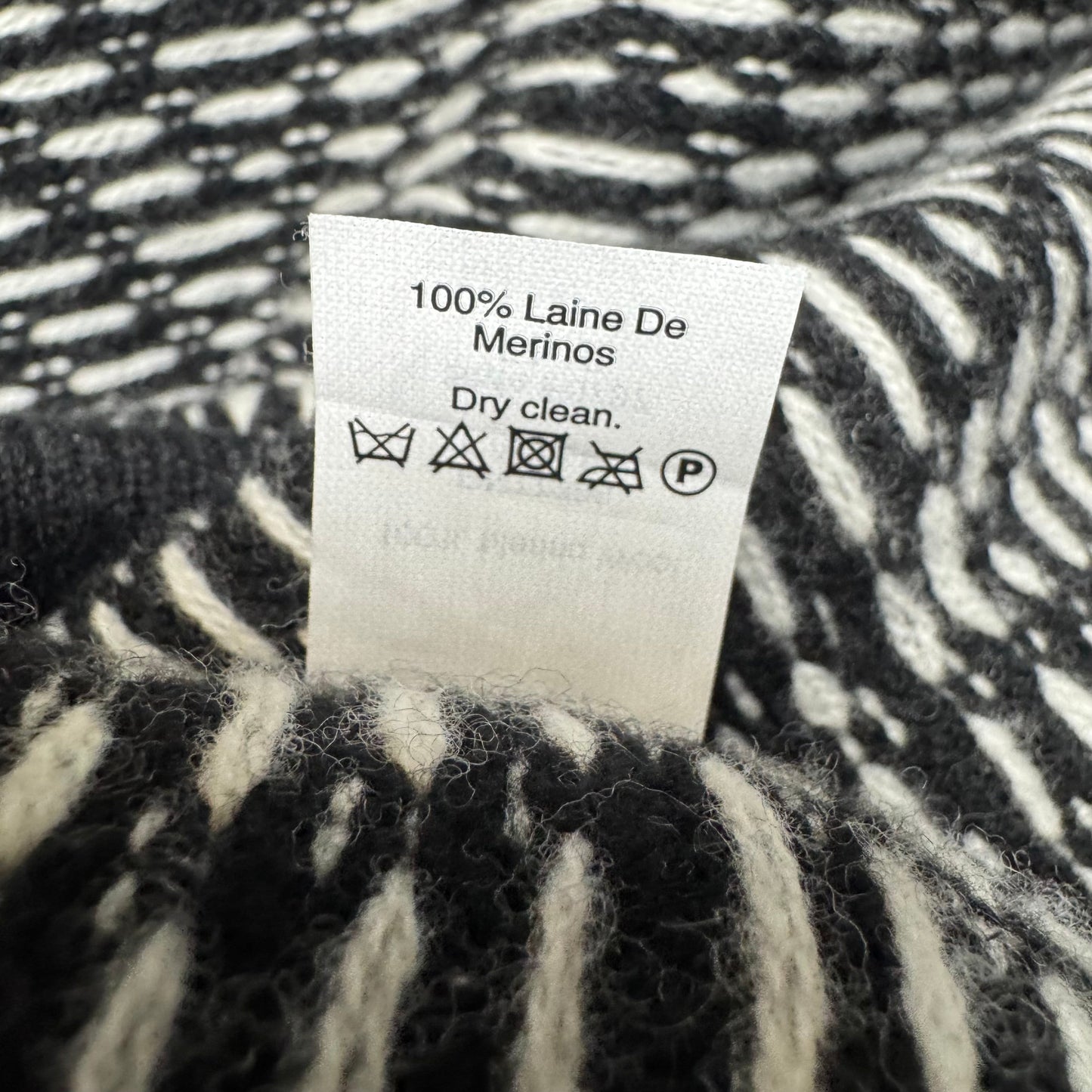 Merino Woolen Sweater Coat By Madewell In Black & White, Size: XXS/XS