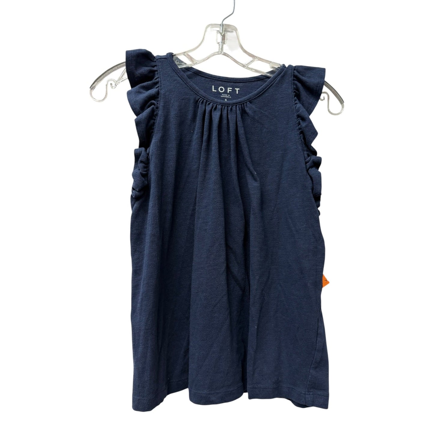 Top Sleeveless By Loft In Navy, Size:S