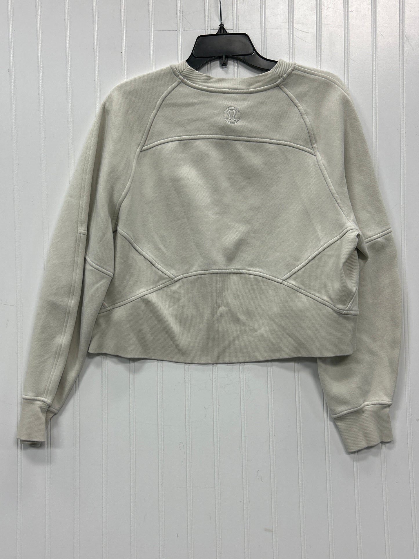 Athletic Sweatshirt Crewneck By Lululemon In Cream, Size:M