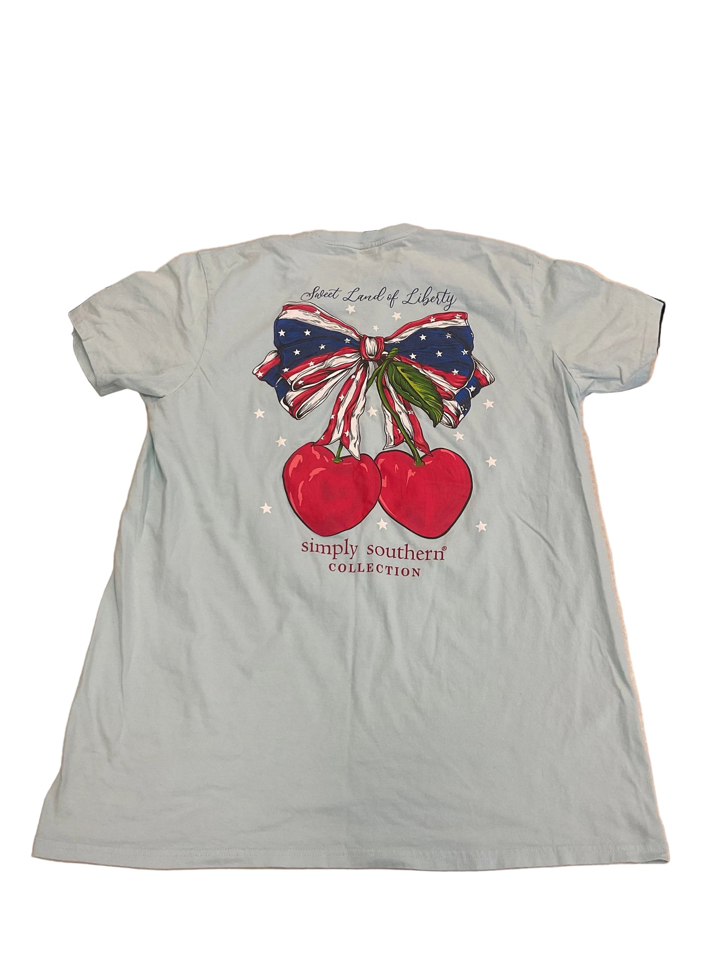 Top Ss By Simply Southern In Blue & Red & White, Size:Xl