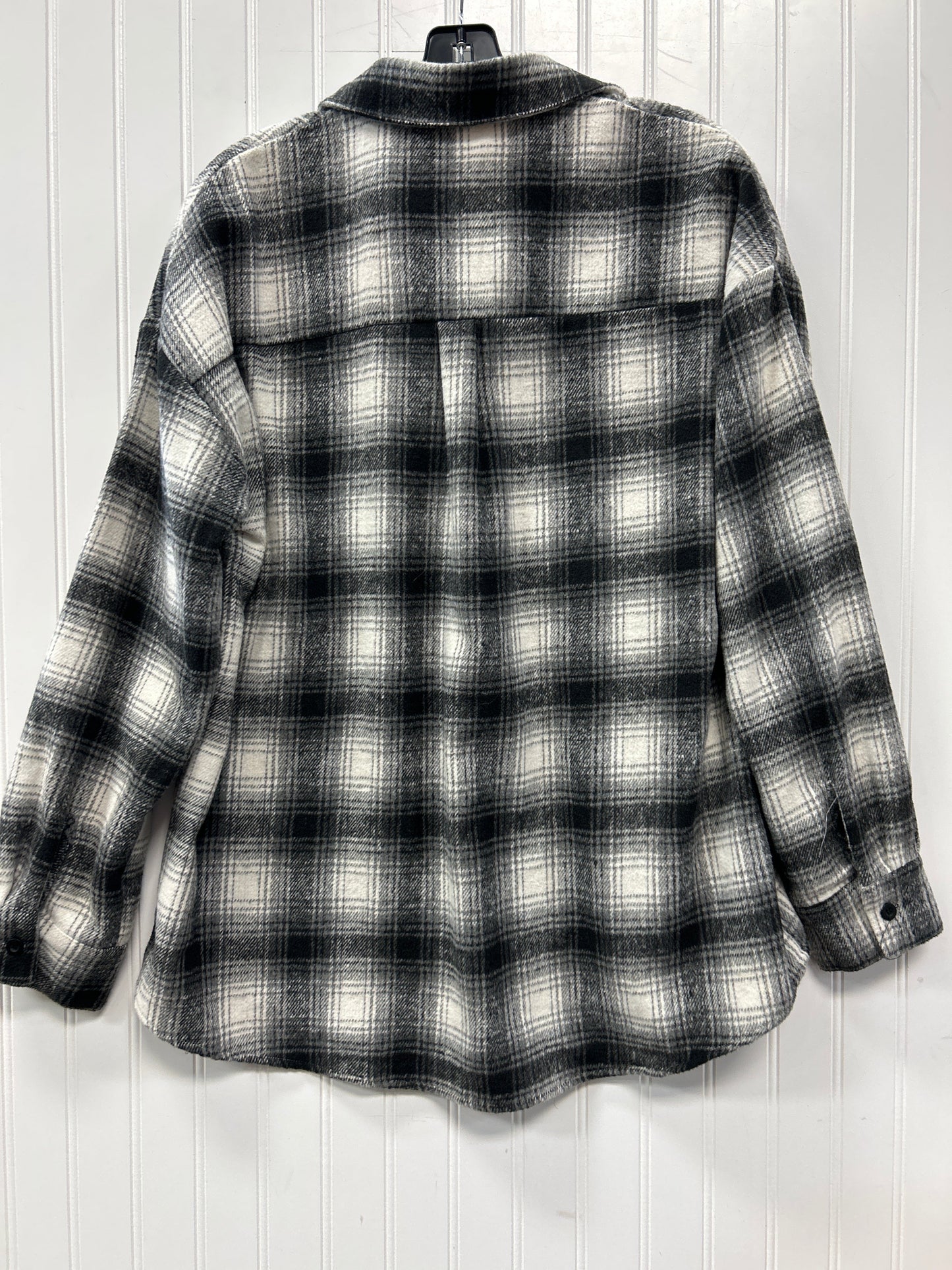 Jacket Shirt By Mazik In Black & White, Size:M