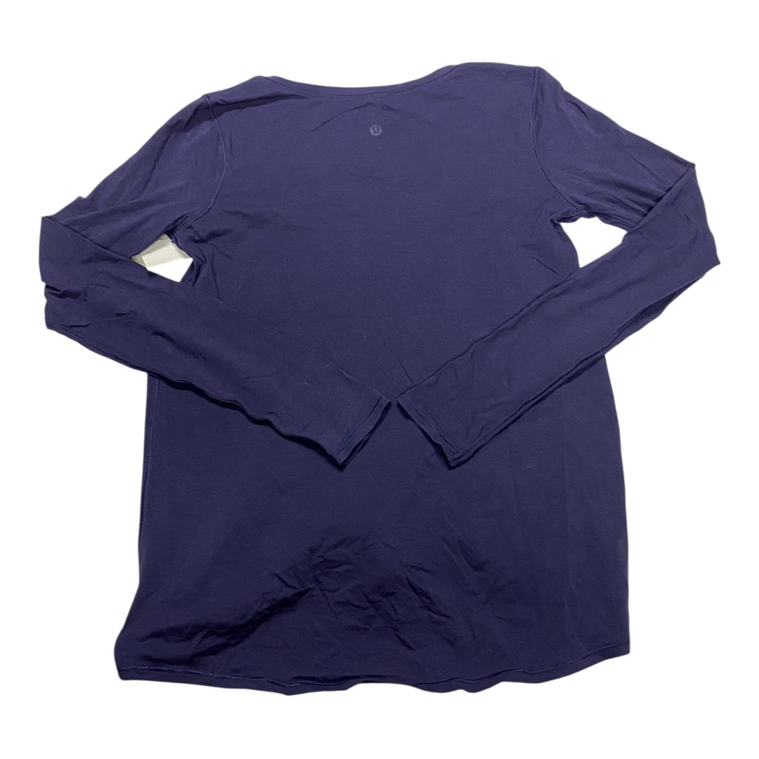 Athletic Top Ls Crewneck By Lululemon In Purple, Size:4