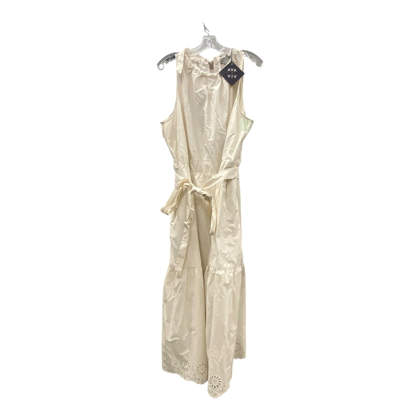 Dress Casual Maxi By Ava & Viv In Ivory, Size:2X