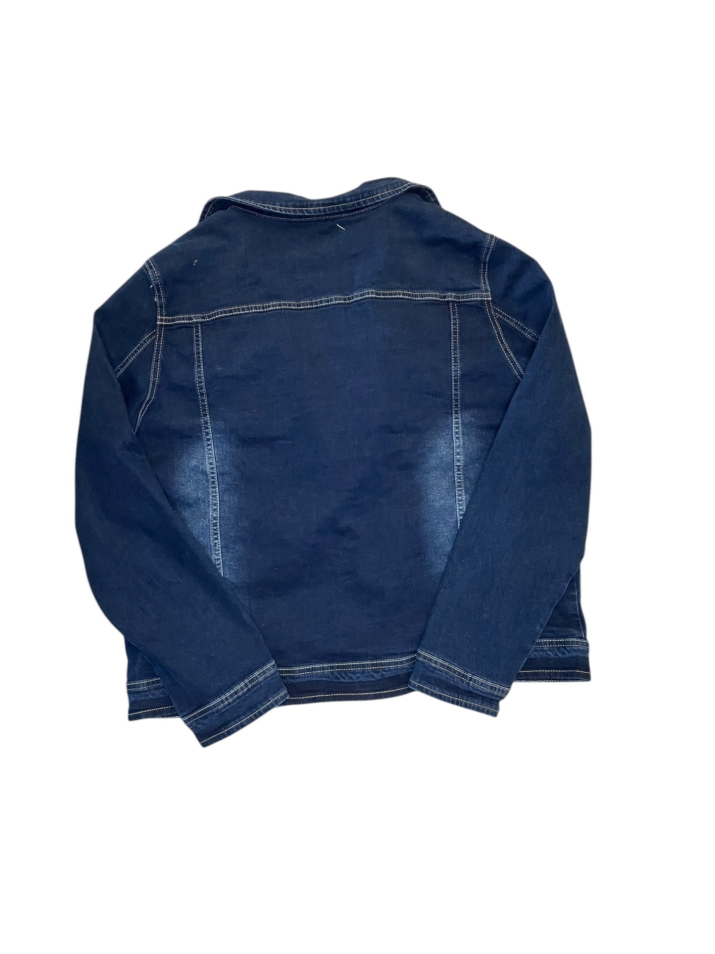 Jacket Denim By Clothes Mentor In Blue Denim, Size:2X