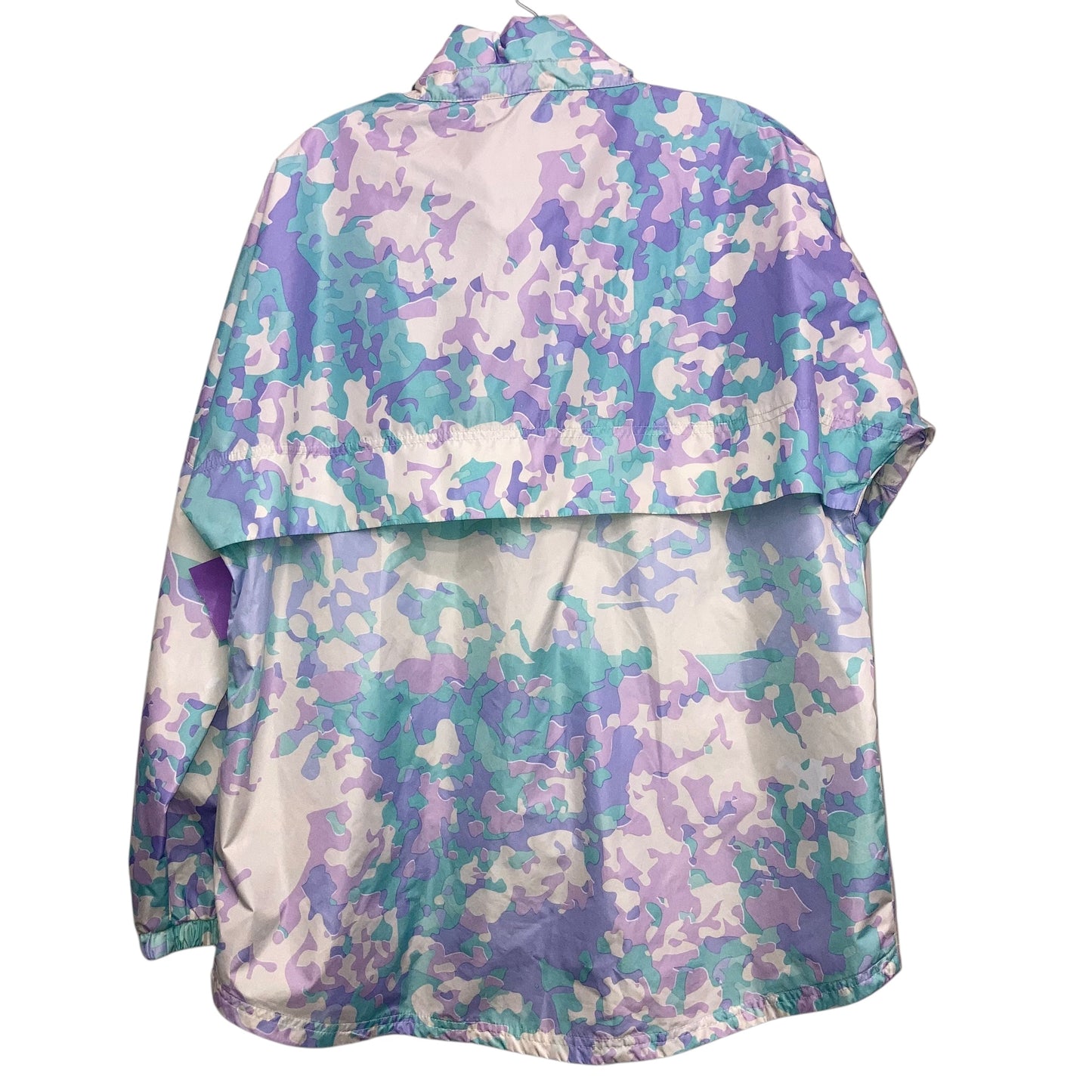 Jacket Windbreaker By Lauren James In Purple & White, Size:M
