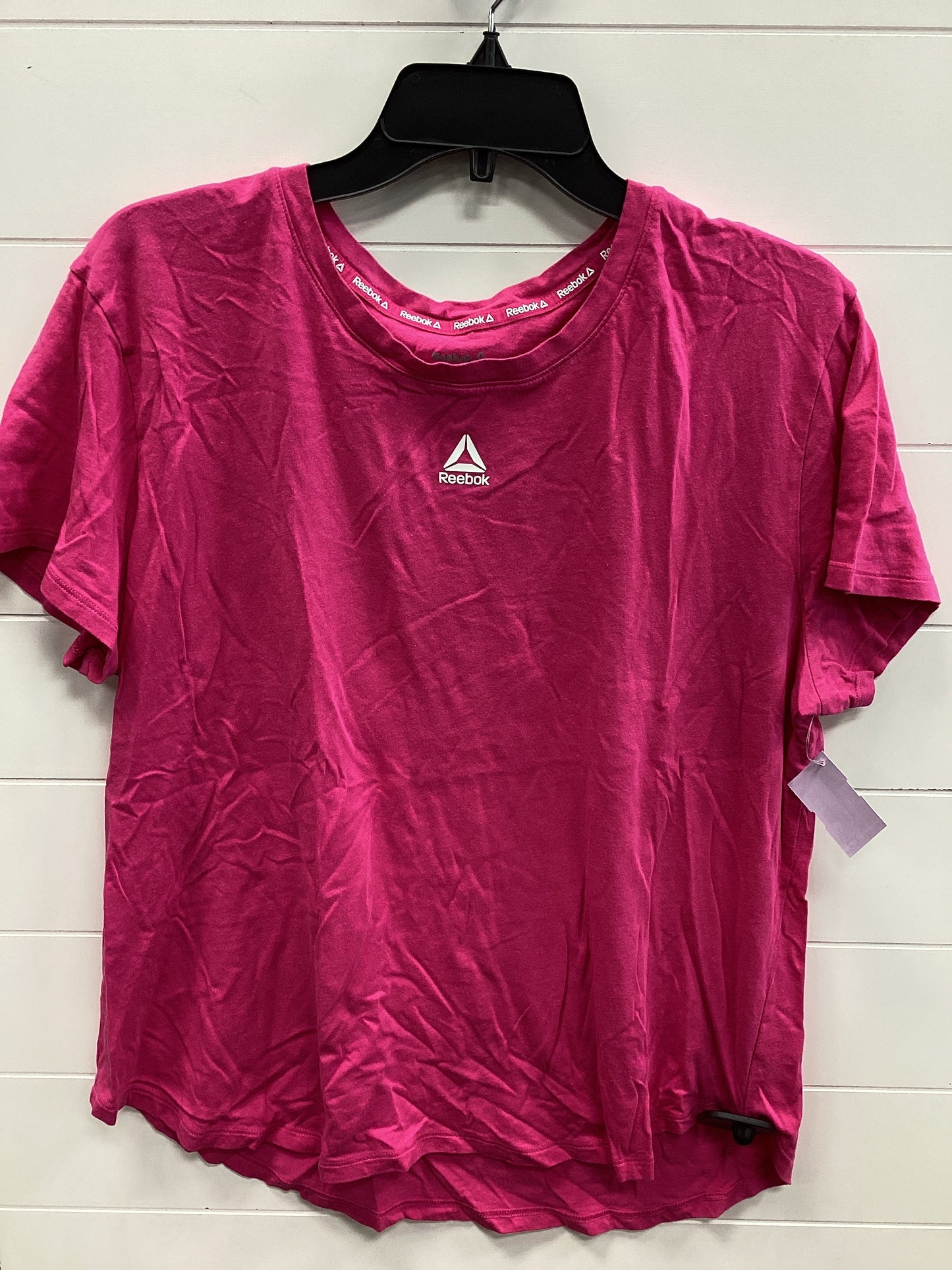 Top Ss By Reebok In Pink, Size:1X