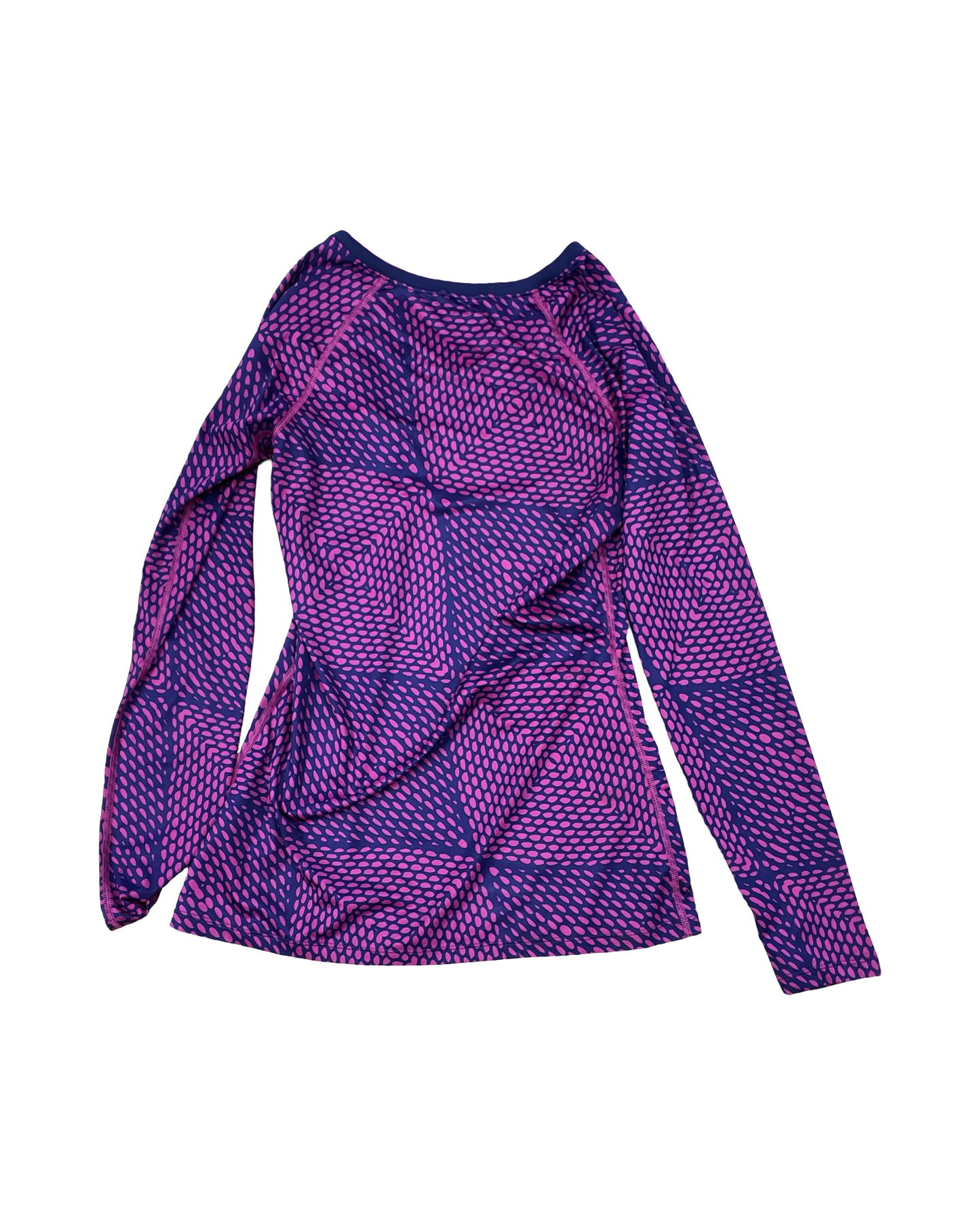 Athletic Top Ls Crewneck By Nike In Blue & Pink, Size:M