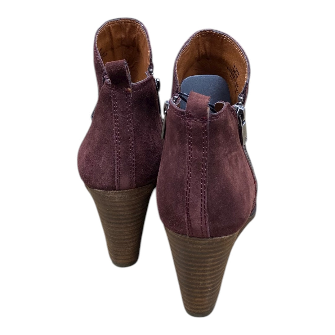 Boots Ankle Heels By Lucky Brand In Brown, Size:9