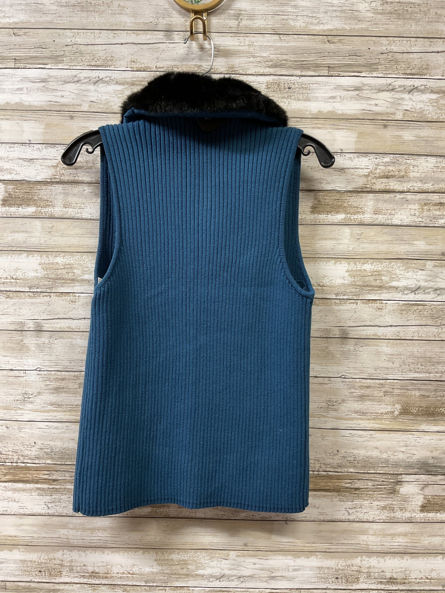 Vest Puffer & Quilted By Jones New York In Blue, Size:S