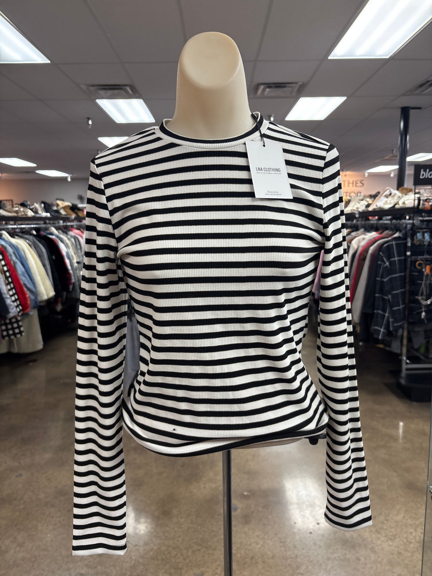 Top Ls By Lna In Black & White, Size:M
