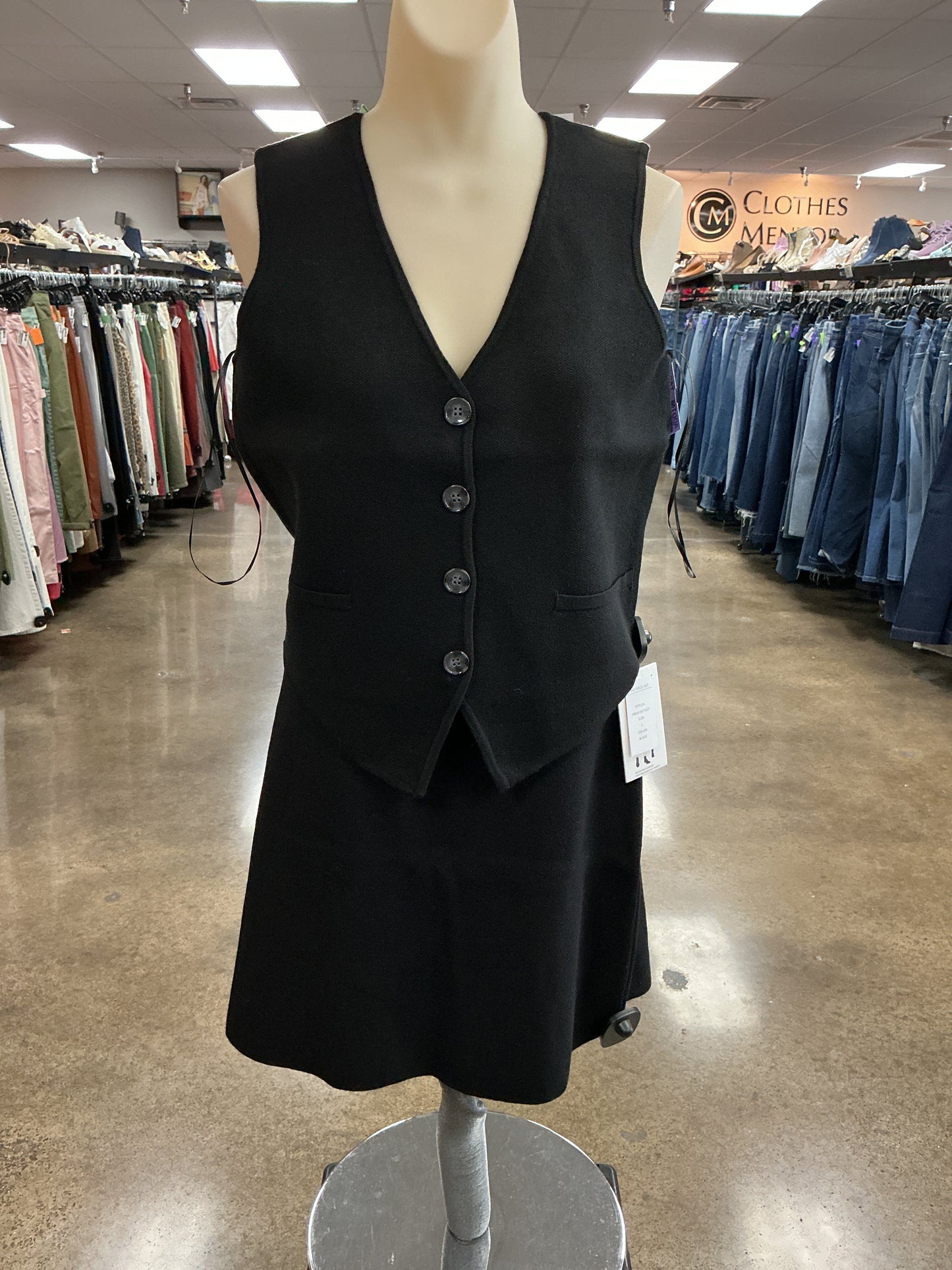 Skirt Set 2Pc By Rachel Zoe In Black, Size:L