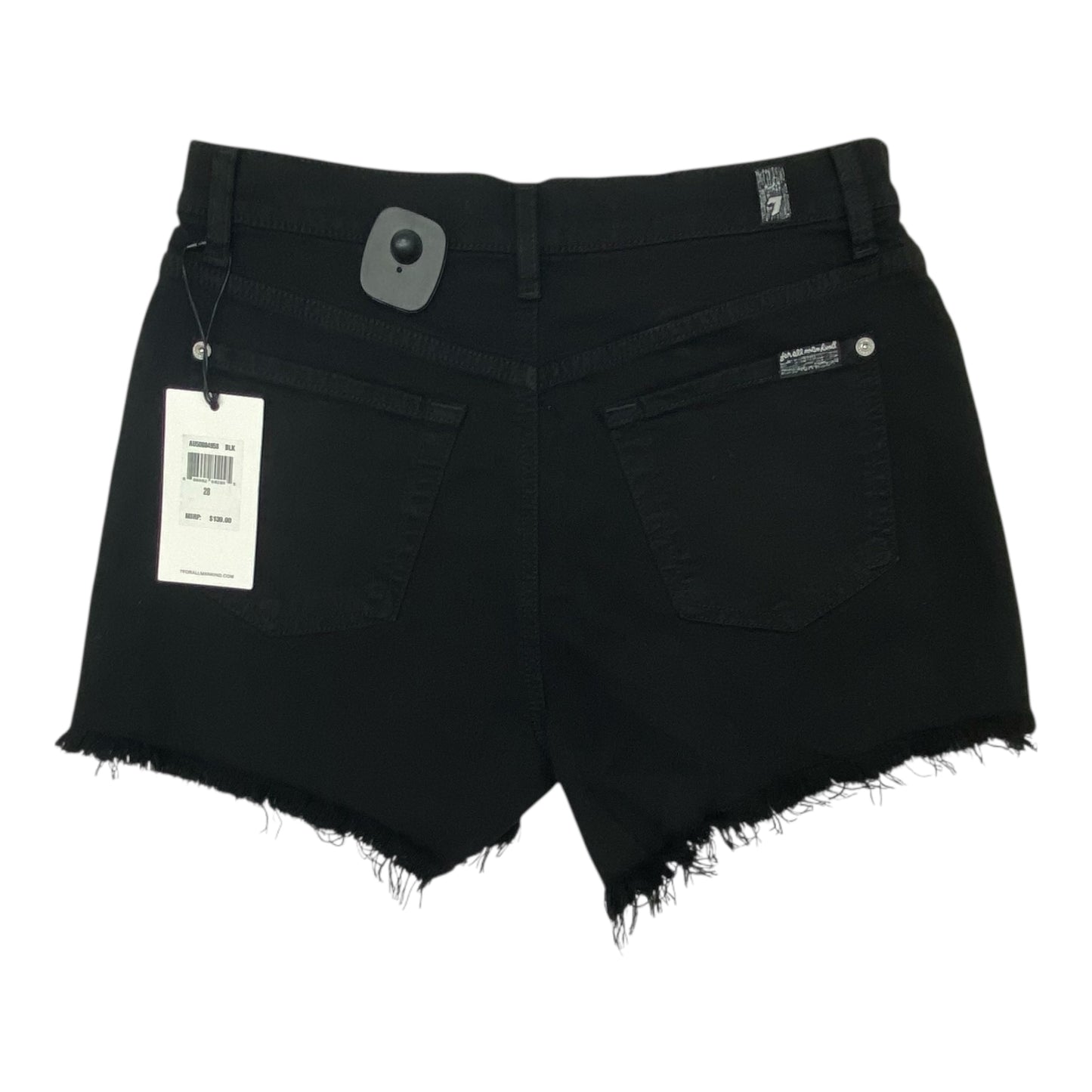 Shorts By 7 For All Mankind In Black Denim, Size:6 JW