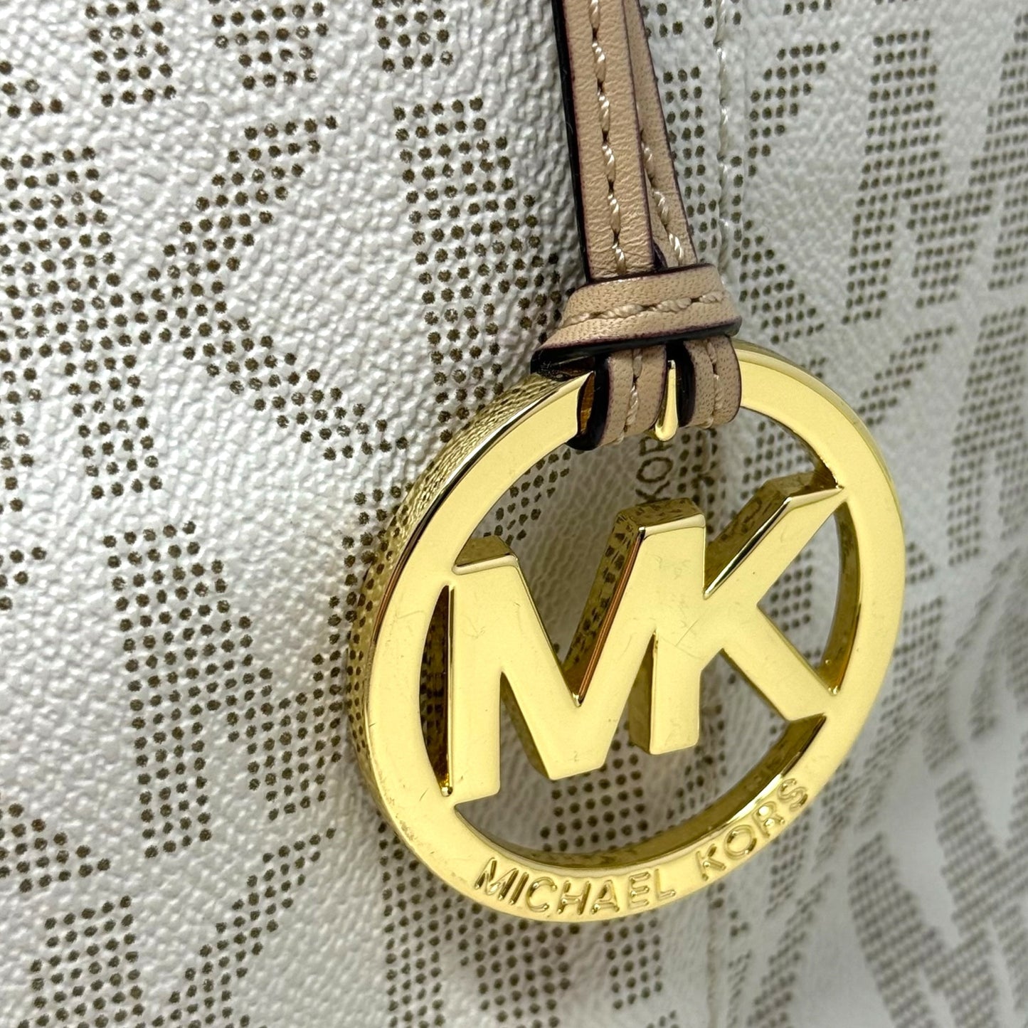 Signature Coated Canvas & Leather Jet Set East West Tote By Michael By Michael Kors, Size: Medium