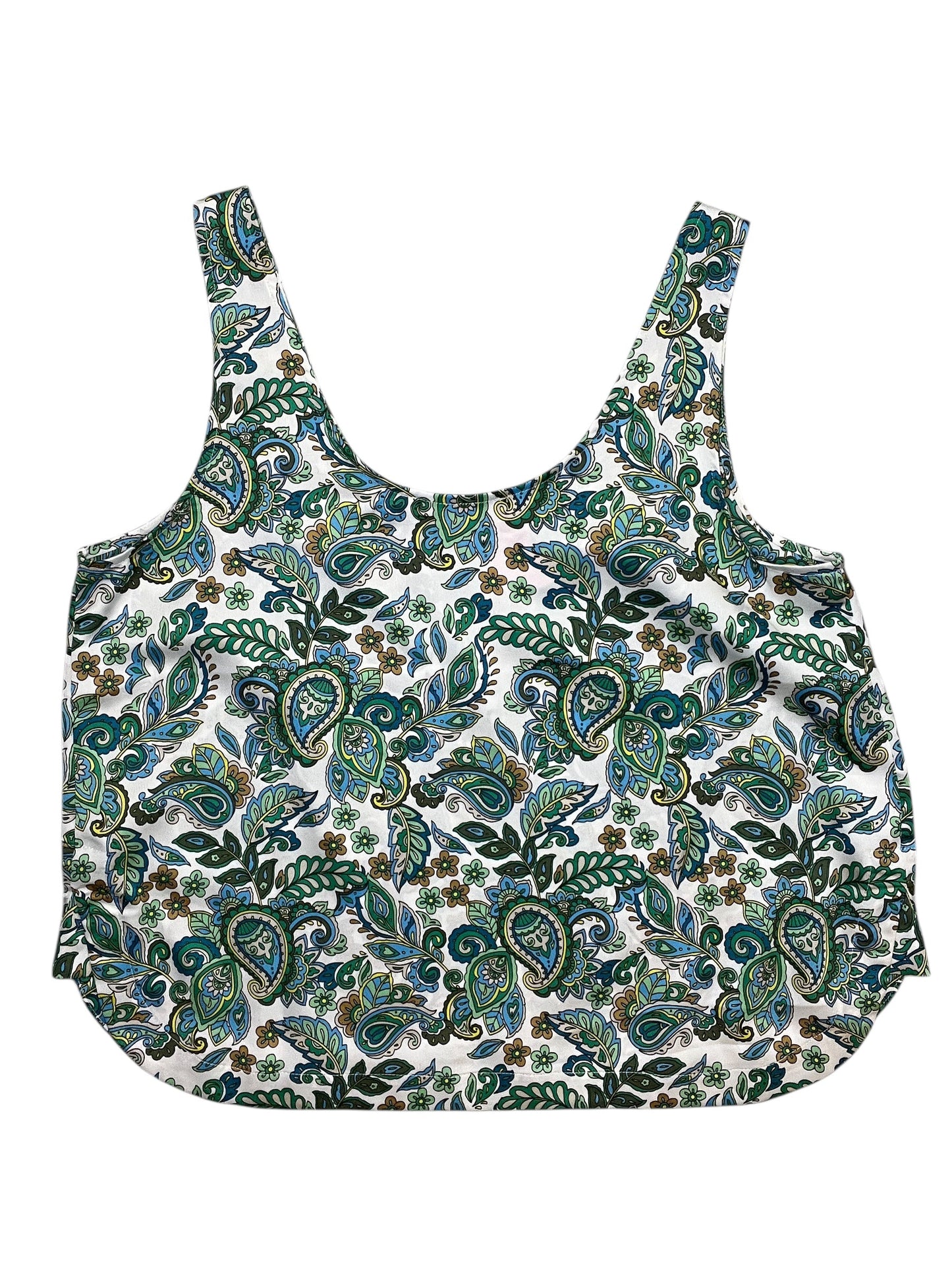 Blouse Sleeveless By Loft In Paisley Print, Size:M