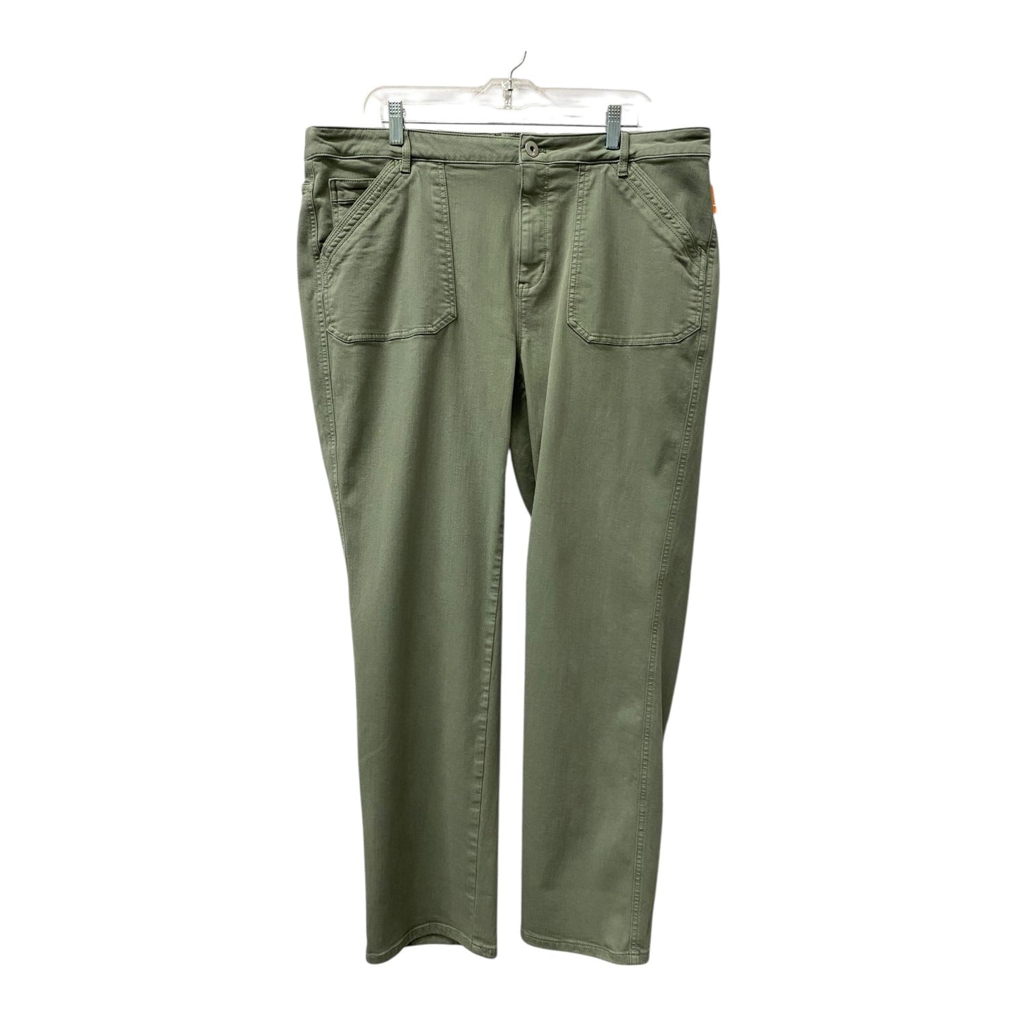 Jeans Straight By J. Jill In Green, Size:20