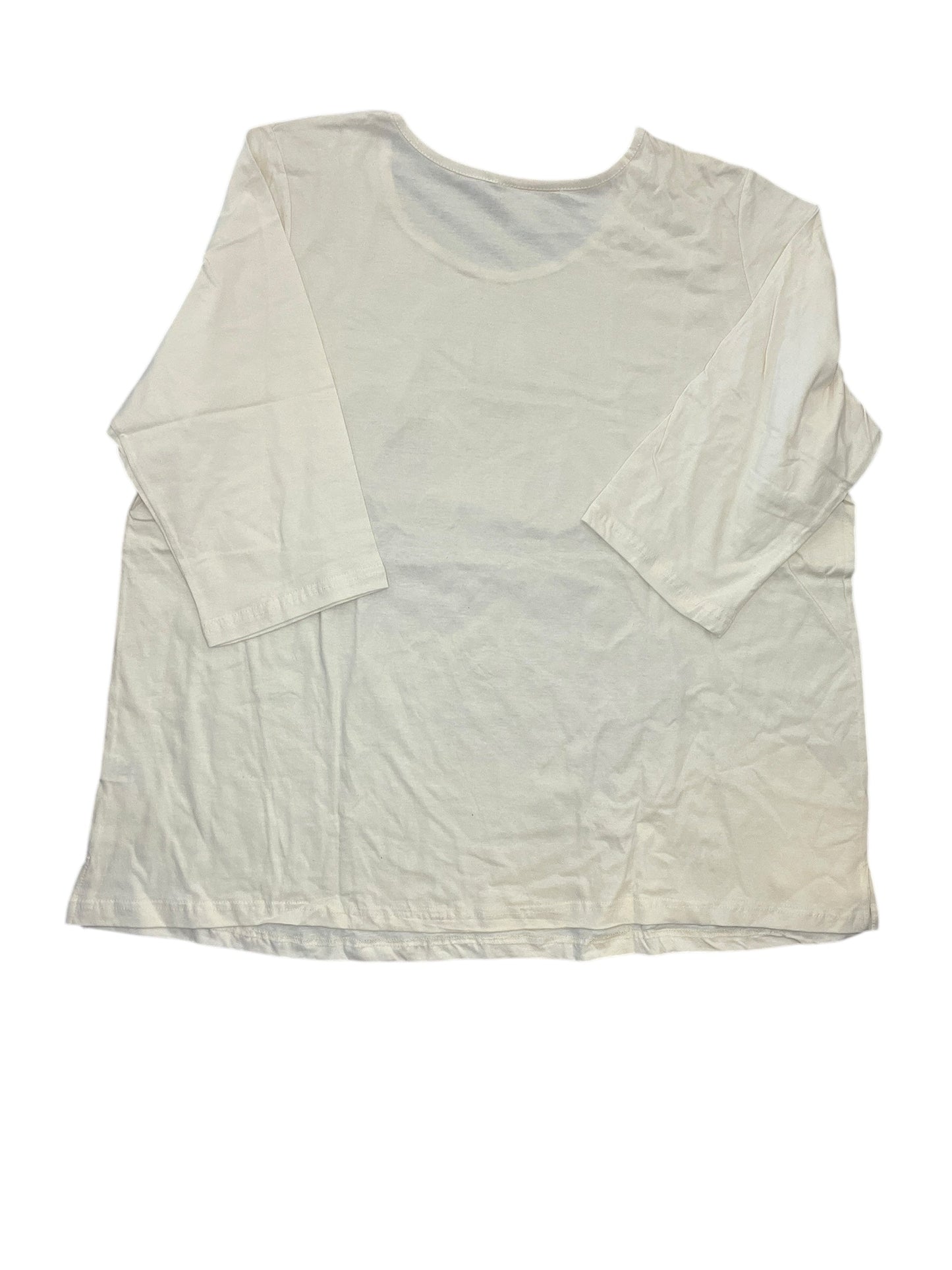Top Ss By Woman Within In Cream, Size:2X
