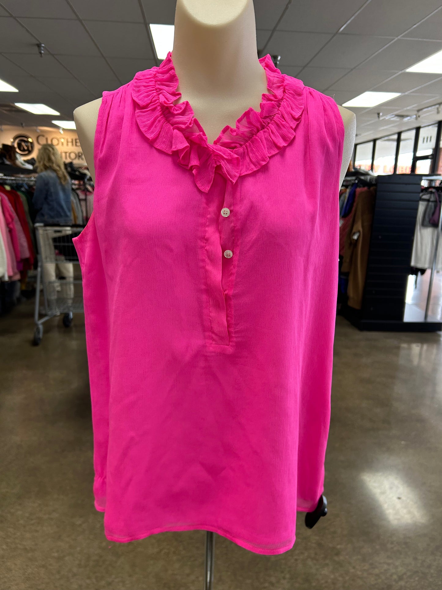 Top Sleeveless By J. Crew In Pink, Size:6