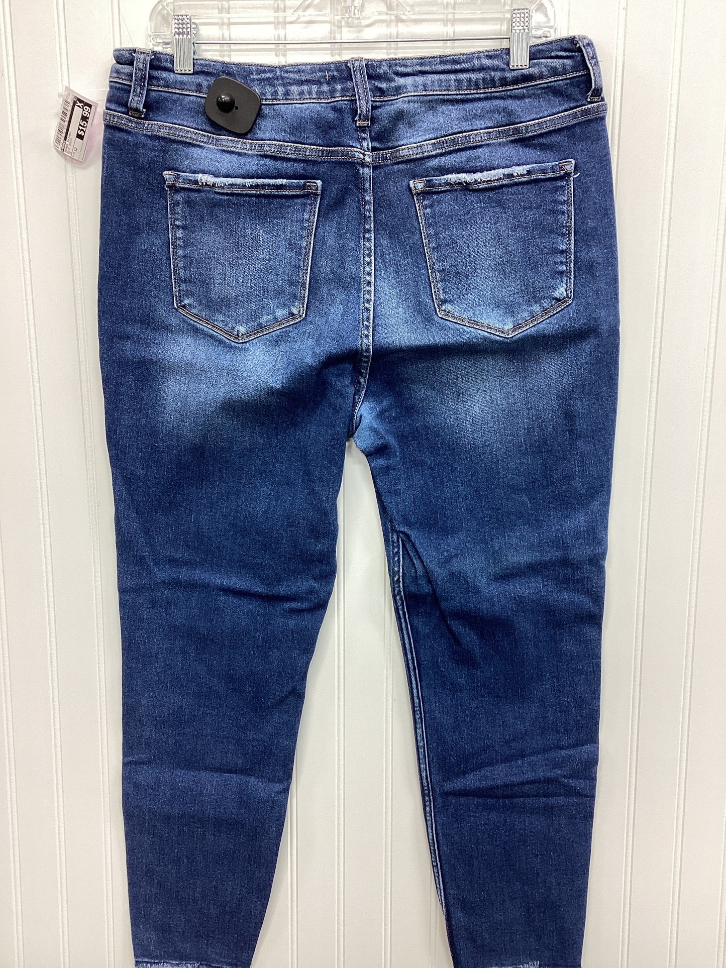 Jeans Skinny By Verve In Blue Denim, Size:12