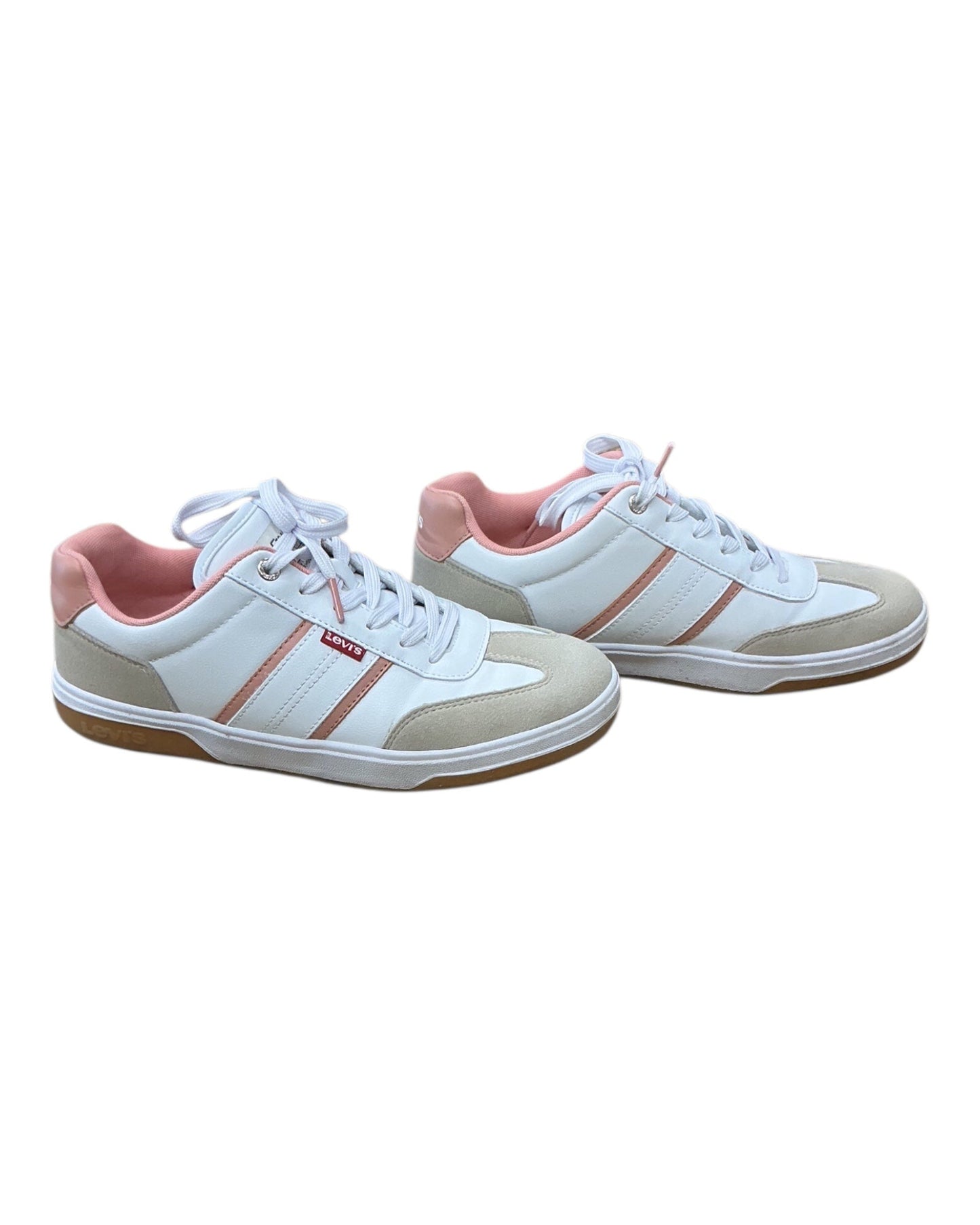 Shoes Sneakers By Levis In Tan & White, Size:8.5
