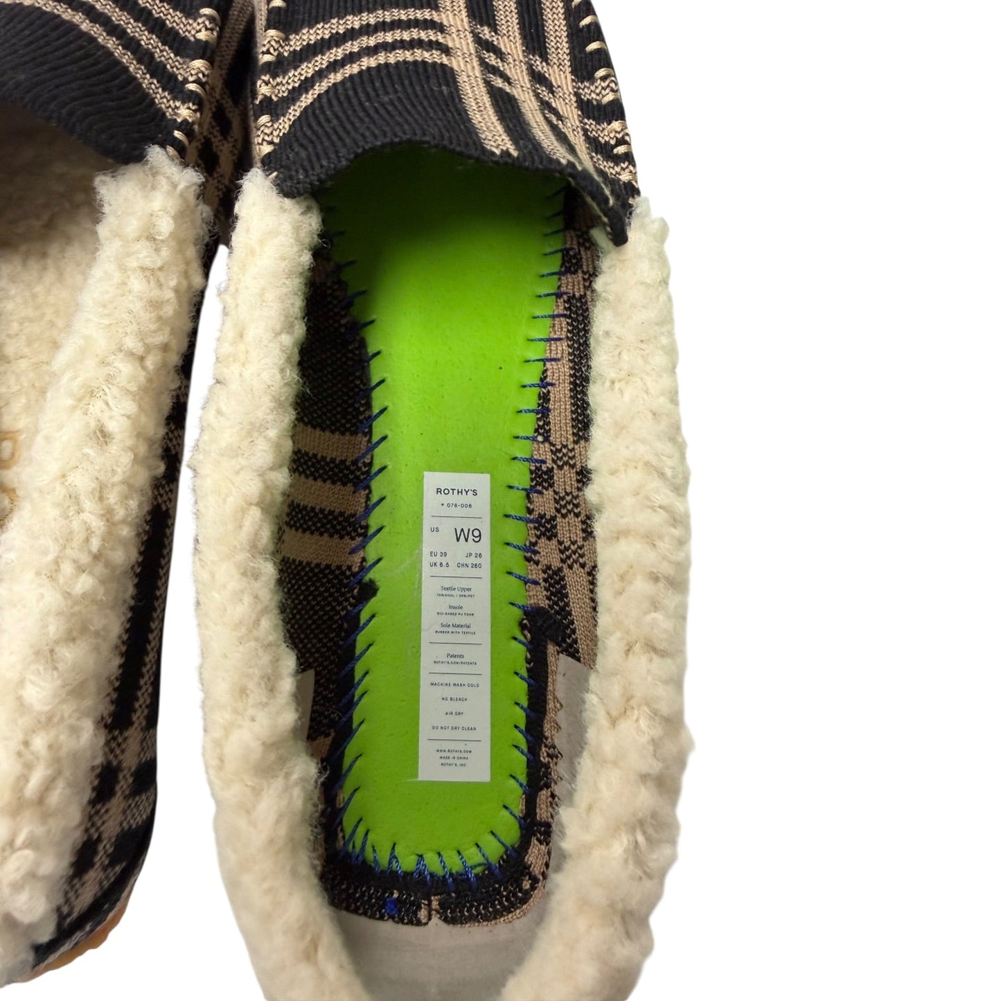 Shoes Flats By Rothys In Black & Tan, Size:9