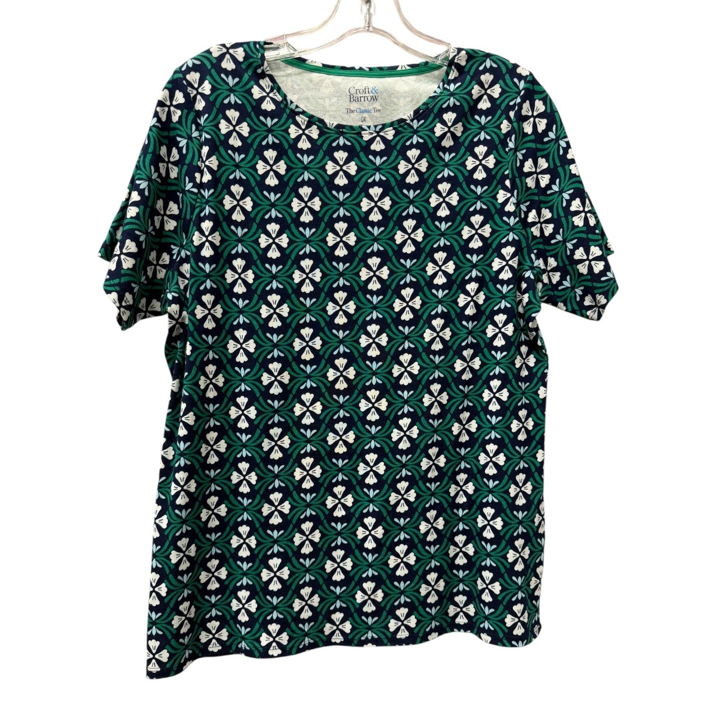 Top Ss By Croft And Barrow In Blue & Green, Size:Xl