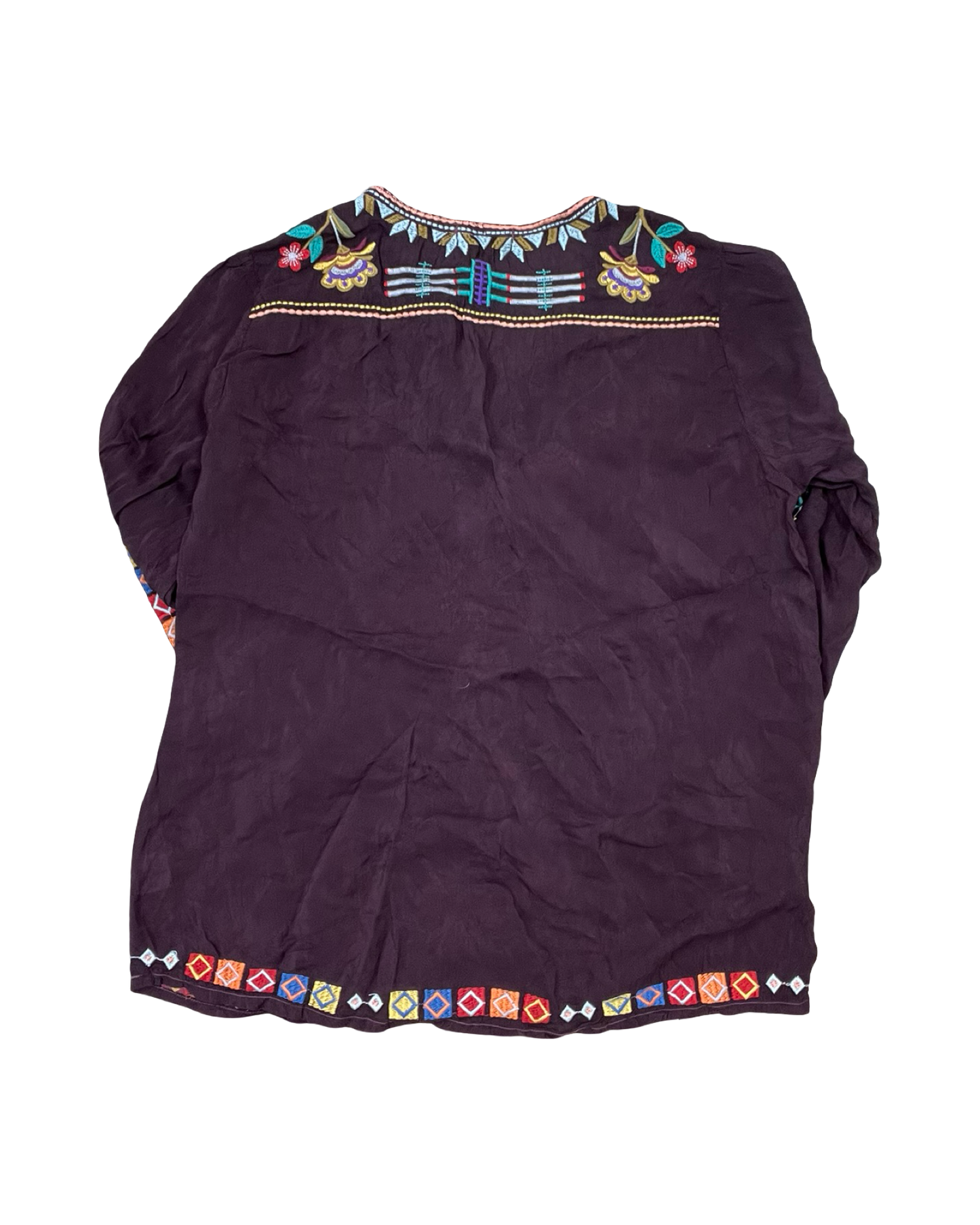 Top Ls Designer By Johnny Was In Maroon, Size:L
