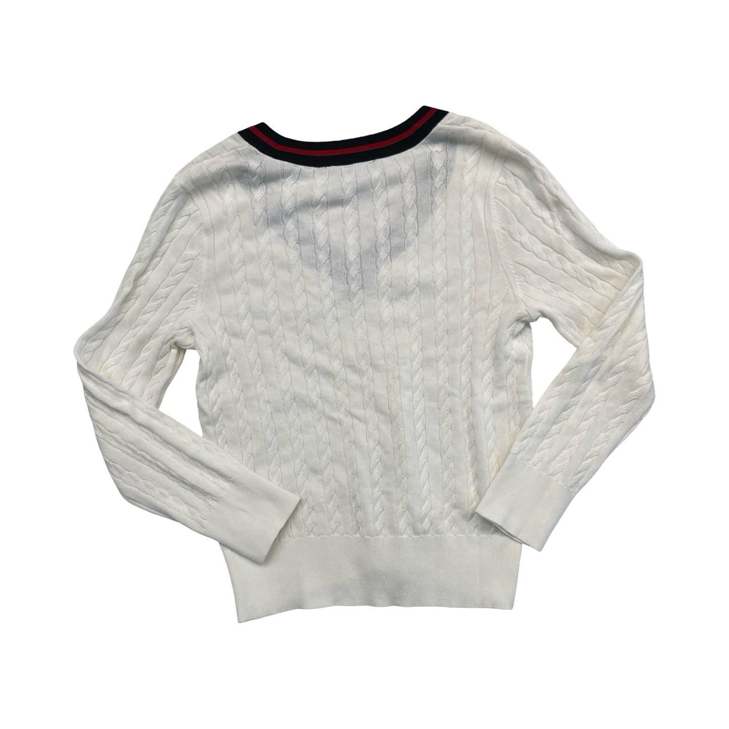 Sweater By Tommy Hilfiger In Blue Red & White, Size:M