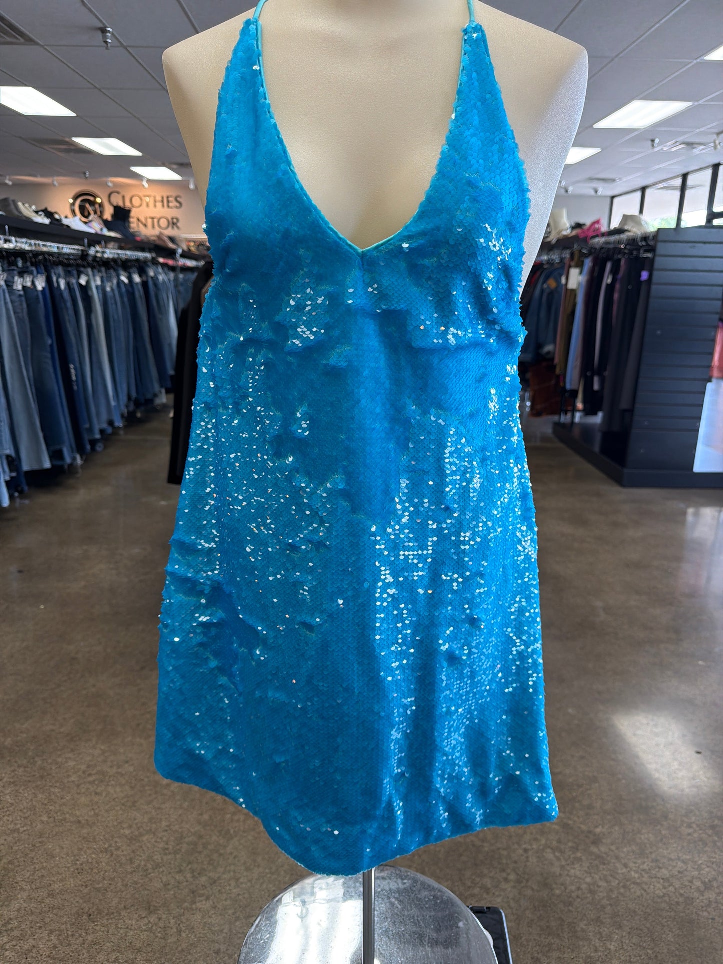 Dress Party Short By Ganni In Blue, Size:S
