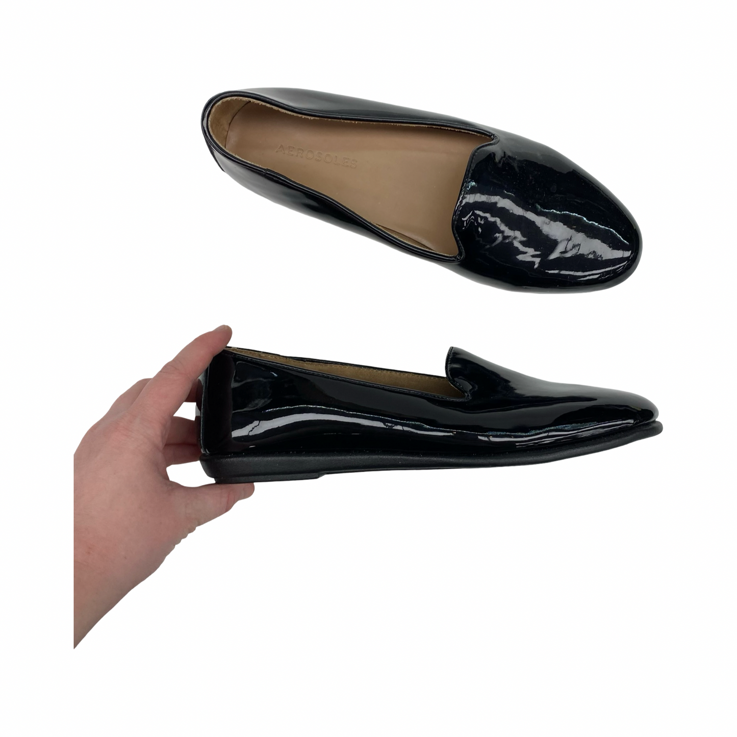 Shoes Flats By Aerosoles In Black, Size:9.5